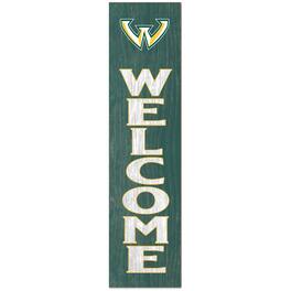 Jardine - Wayne State Warriors 12'' x 48'' Outdoor Leaner Welcome Sign - Green