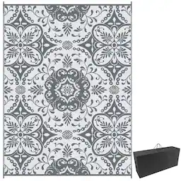 Gray and White Floral