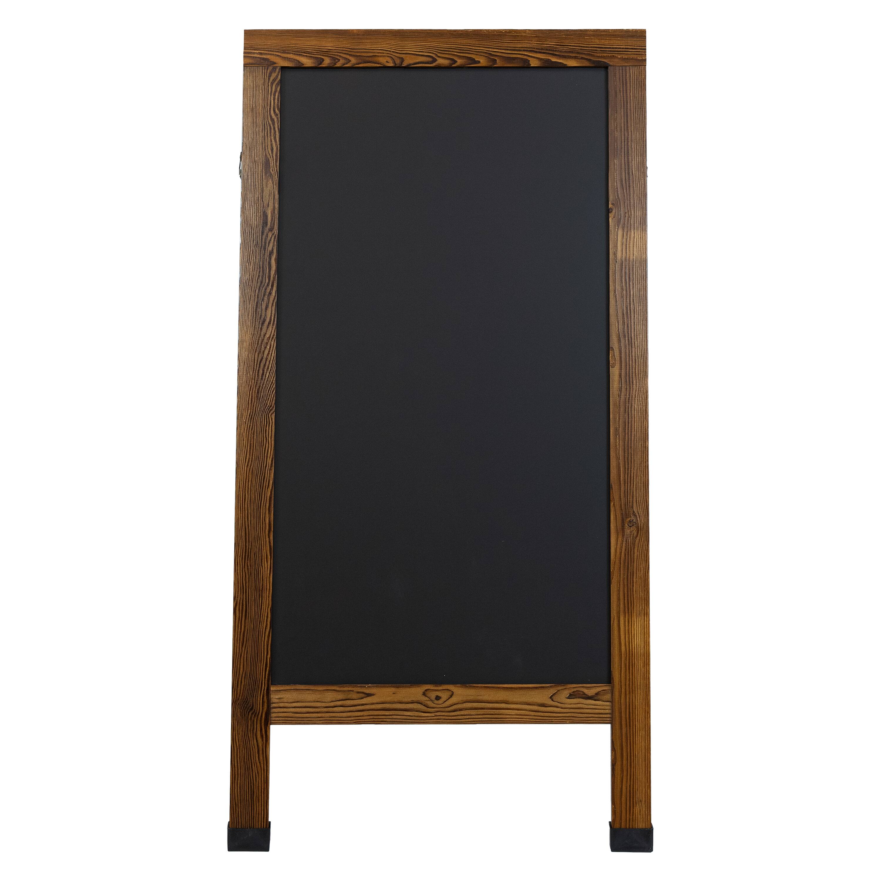 Alt View 4. Sunnydaze - A-Frame Double Magnetic Chalkboard - Rustic Brown.