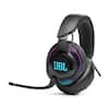 Front. JBL - Quantum 910X Wireless over-ear gaming headset with detachable boom mic - Black.
