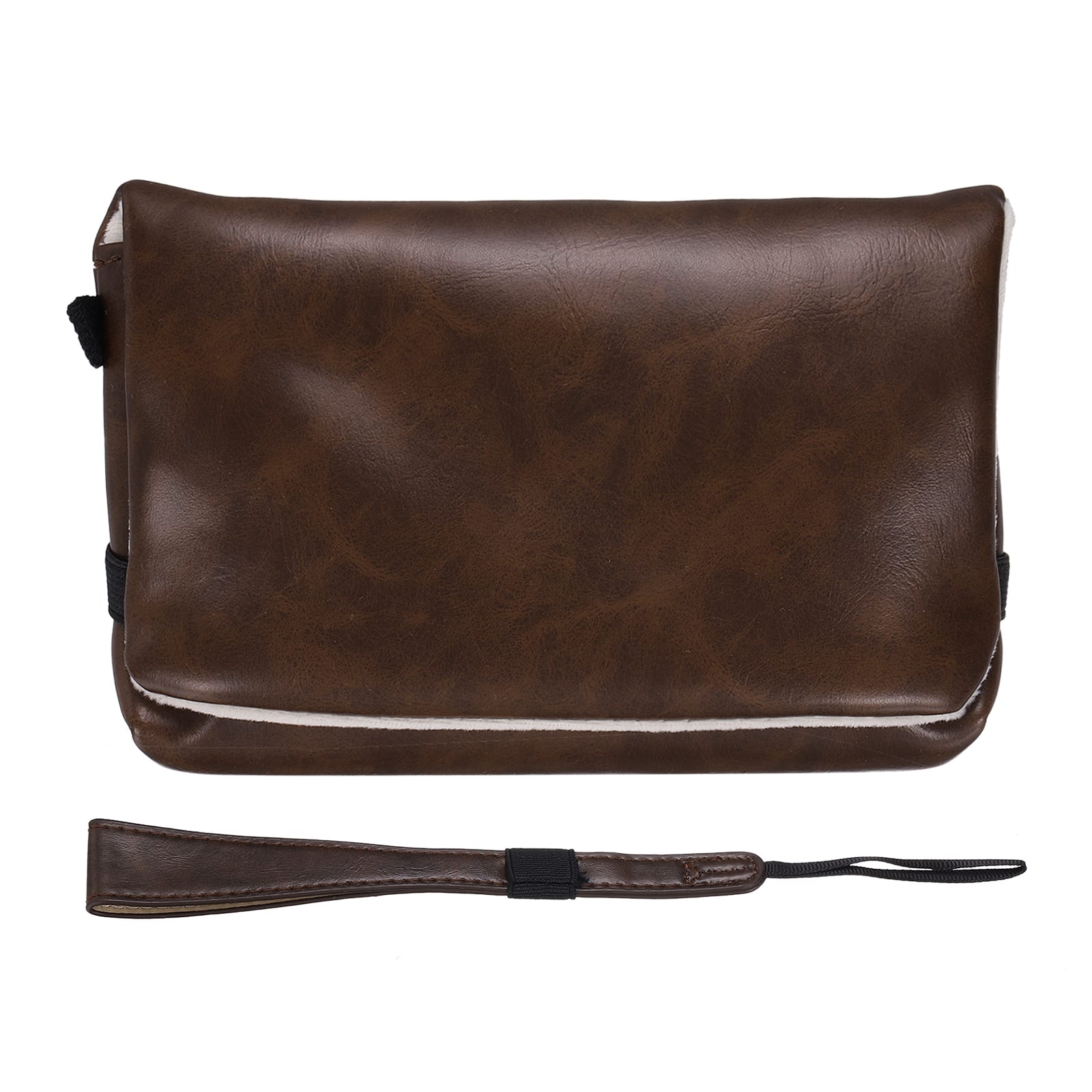 Unique Bargains - Digital Camera Storage Bag, Nylon Multi-Purpose Pouch for Travel, Cosmetic - Dark Brown