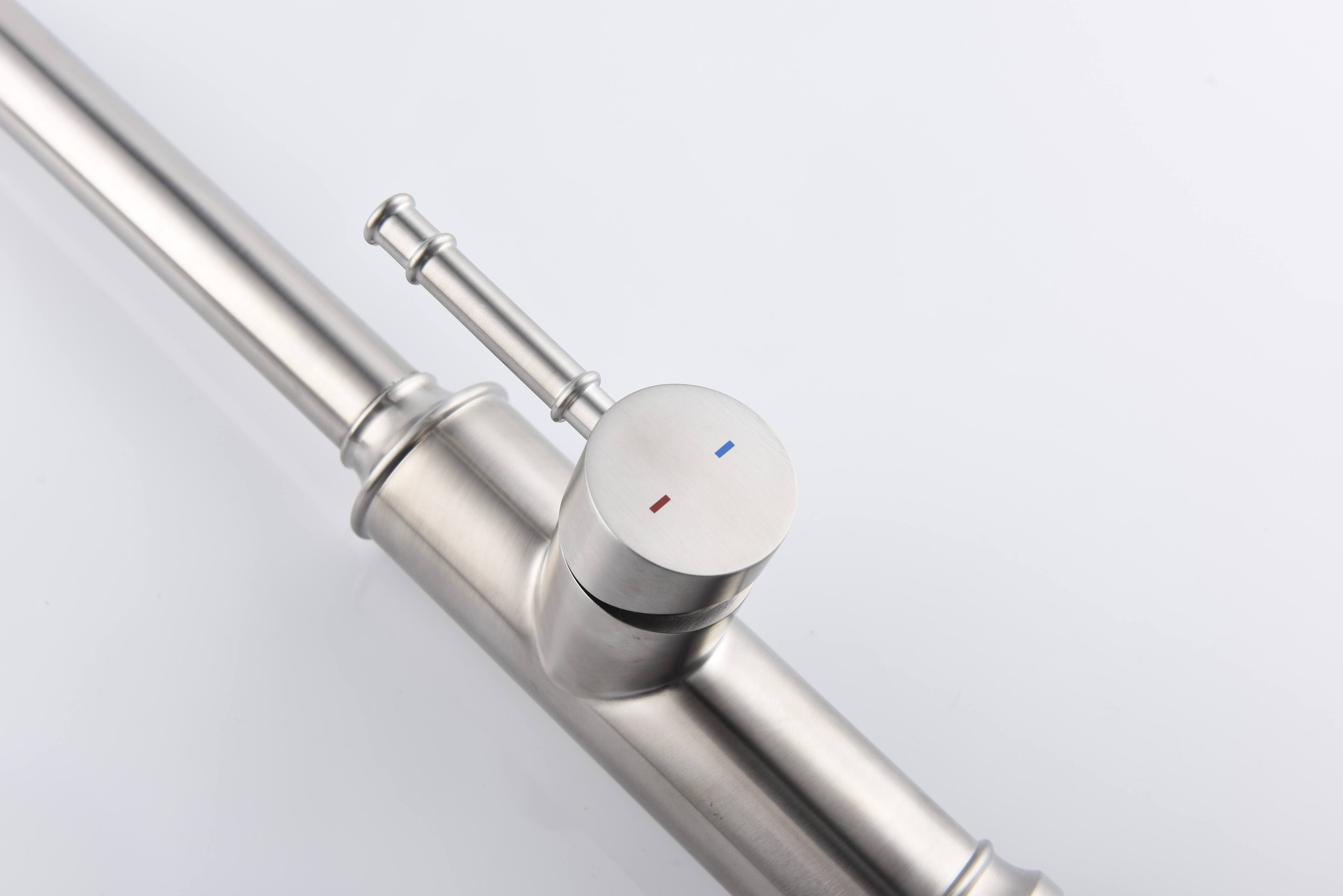 Alt View 7. Siljoy - Kitchen Faucet with Pull Down Sprayer - Brushed Nickel.