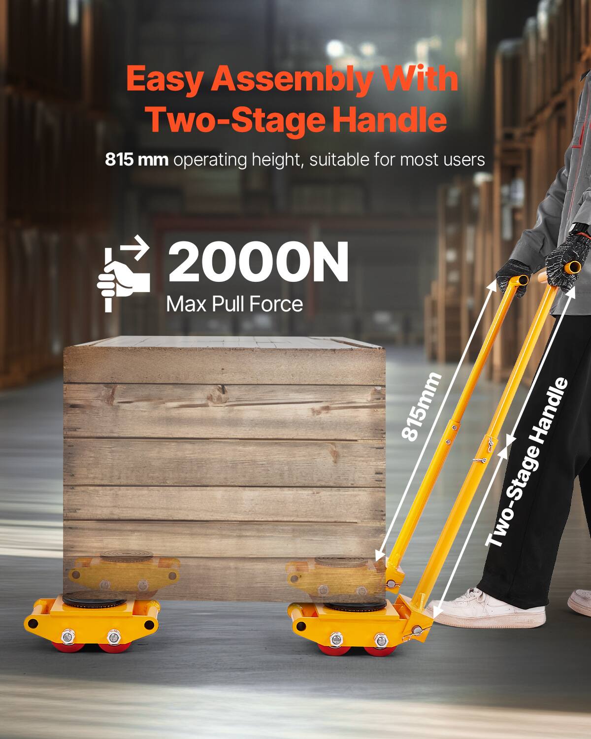 Easy Assembly With Two-Stage Handle

815 mm operating height, suitable for most users

2000N Max Pull Force

815mm

Two-Stage Handle