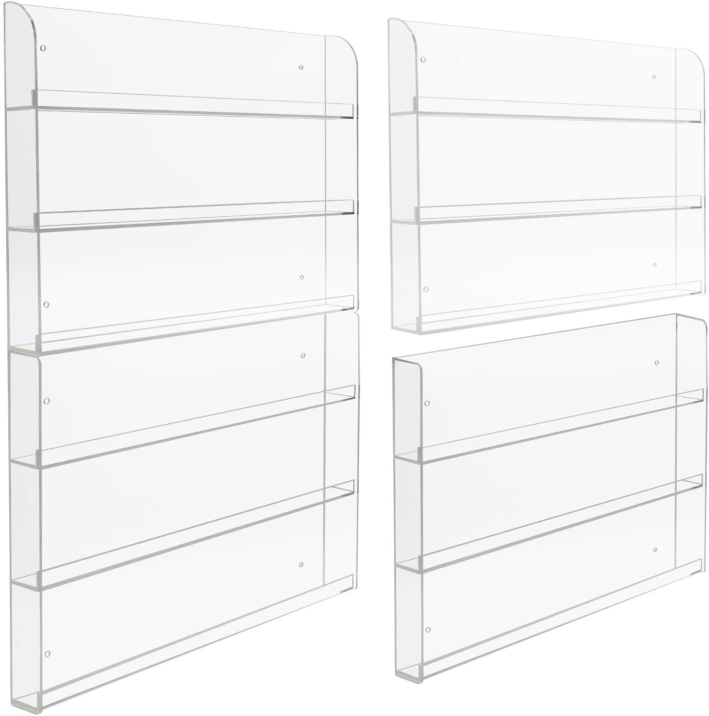 Alt View 5. Sorbus - Sorbus 6-Tier Clear Wall Rack Display Holder - Stylish Organizer - Clear.