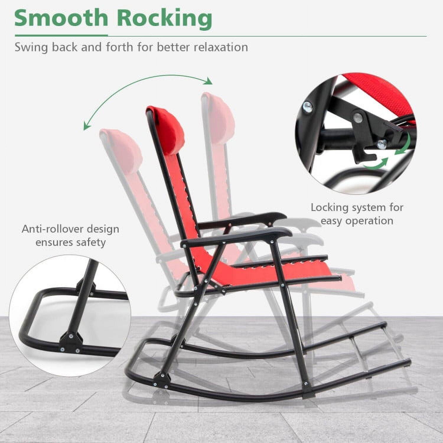 Smooth Rocking  
Swing back and forth for better relaxation  

Anti-rollover design ensures safety  

Locking system for easy operation