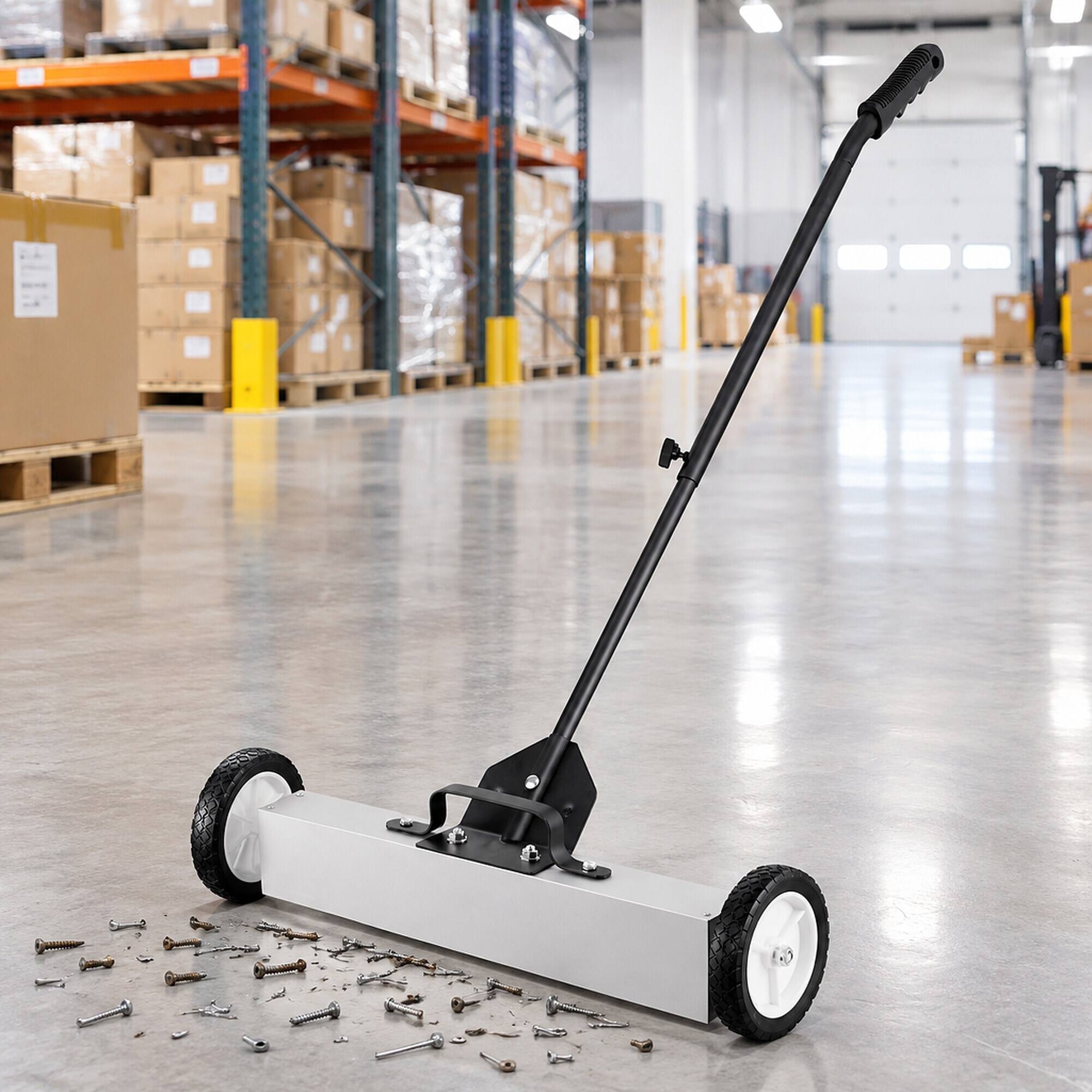 RYHNUYNE 50 lbs Rolling Magnetic Sweeper, 24 in Wide Pickup ...