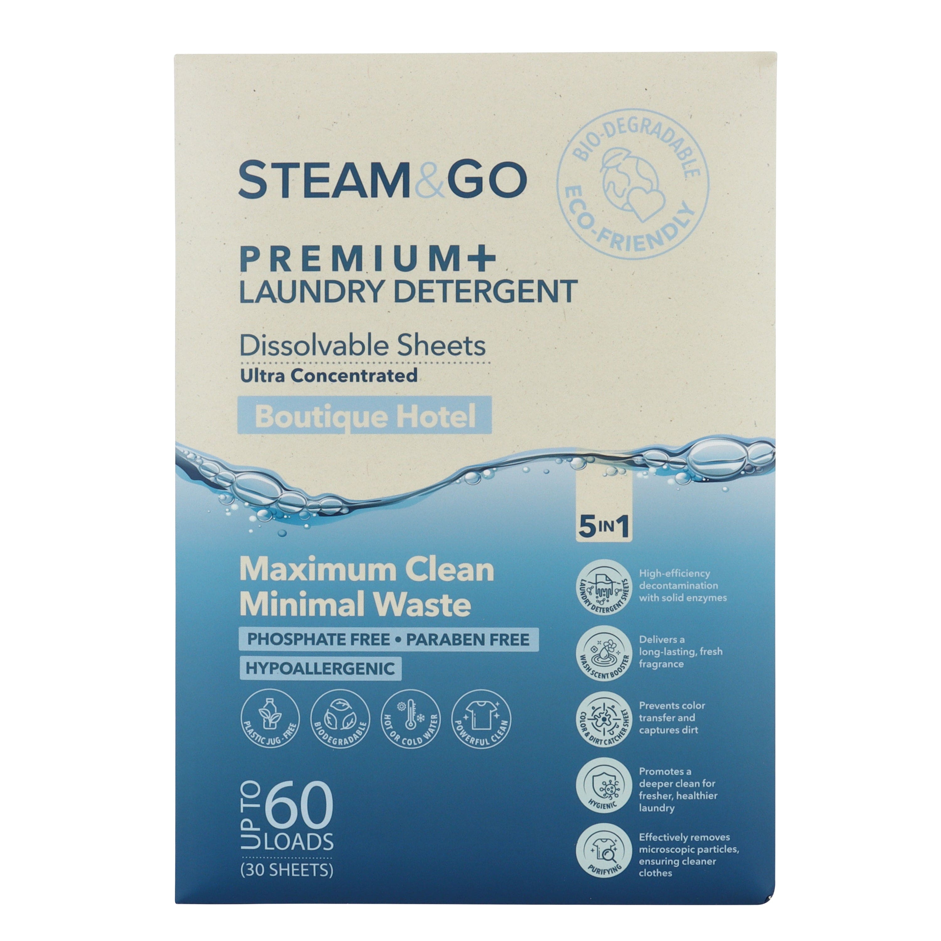 Steam & Go - Steam and Go Premium+ Laundry Detergent Sheets – 5in1 Dissolvable Sheets
