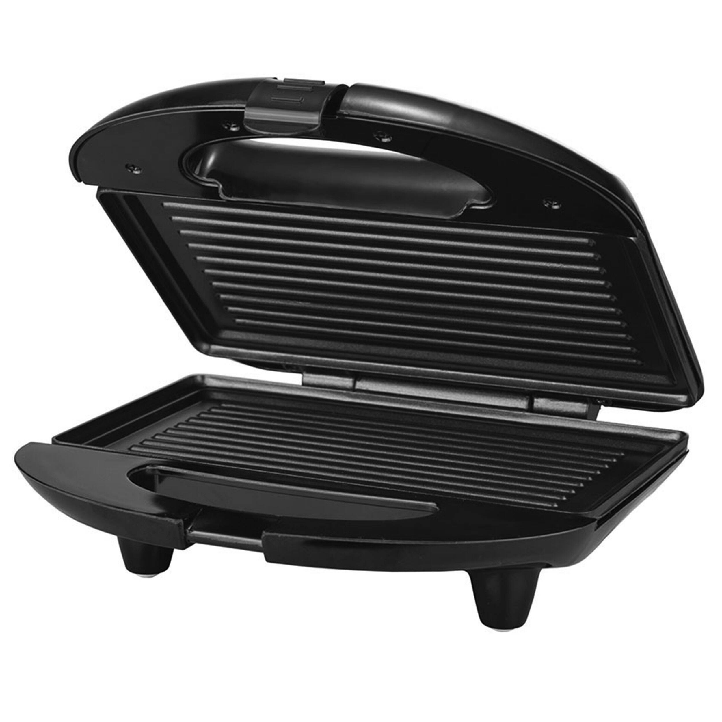Angle. Brentwood - Brentwood Non Stick Panini Press and Sandwich Maker in Black and Silver - Black.