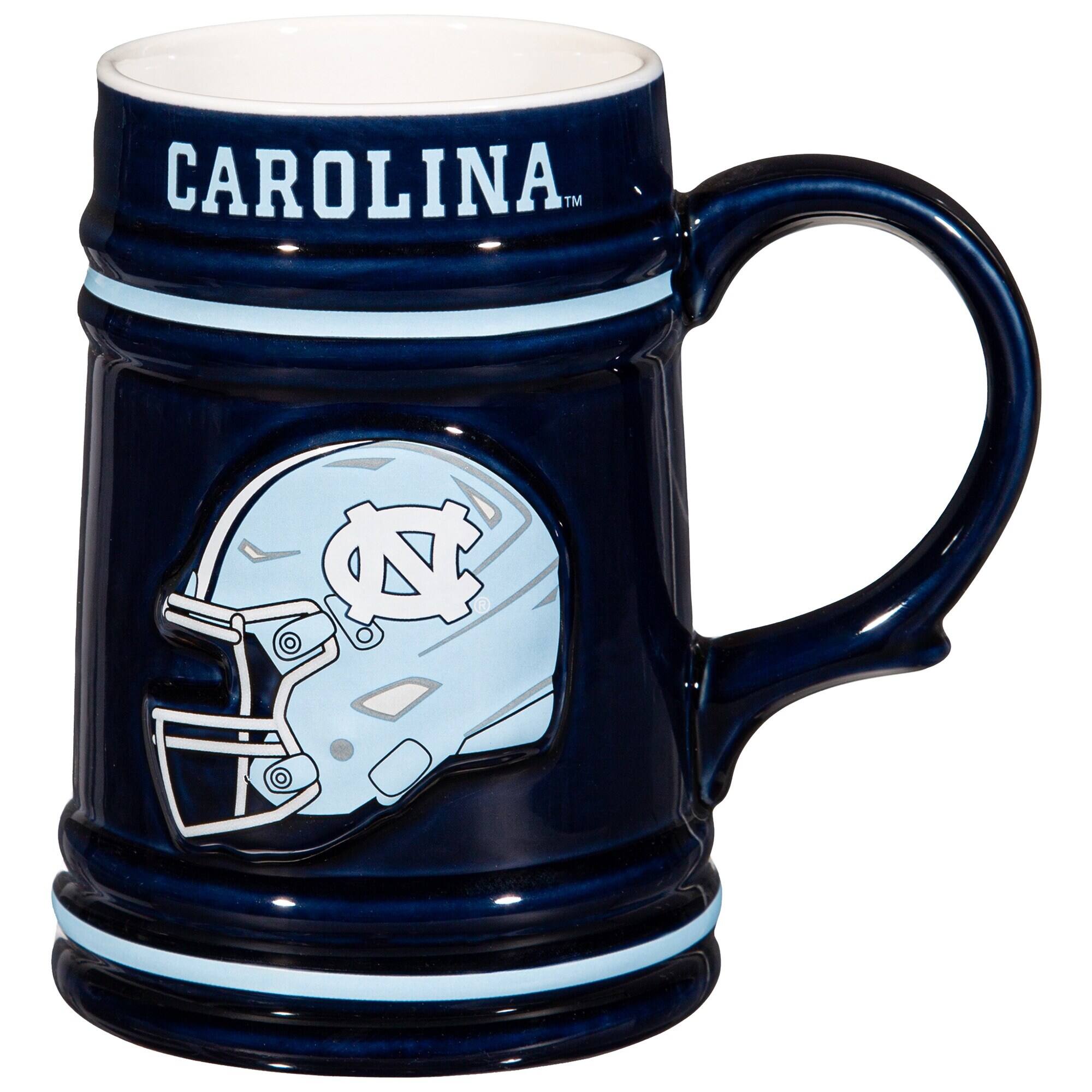 Front. Evergreen Enterprises - North Carolina Tar Heels 24oz. Ceramic Stein Cup with Gift Box - Multicolor.