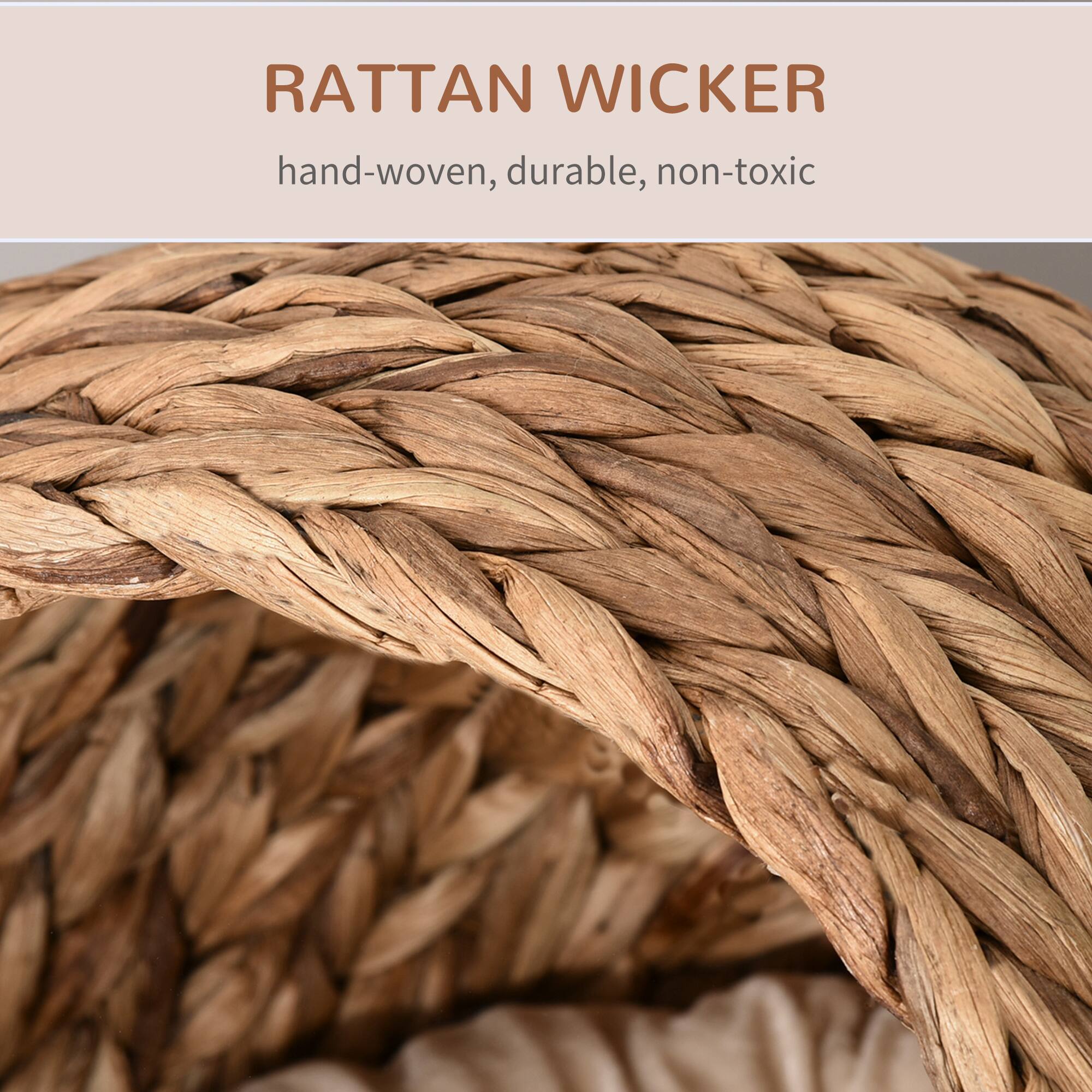 RATTAN WICKER  
hand-woven, durable, non-toxic