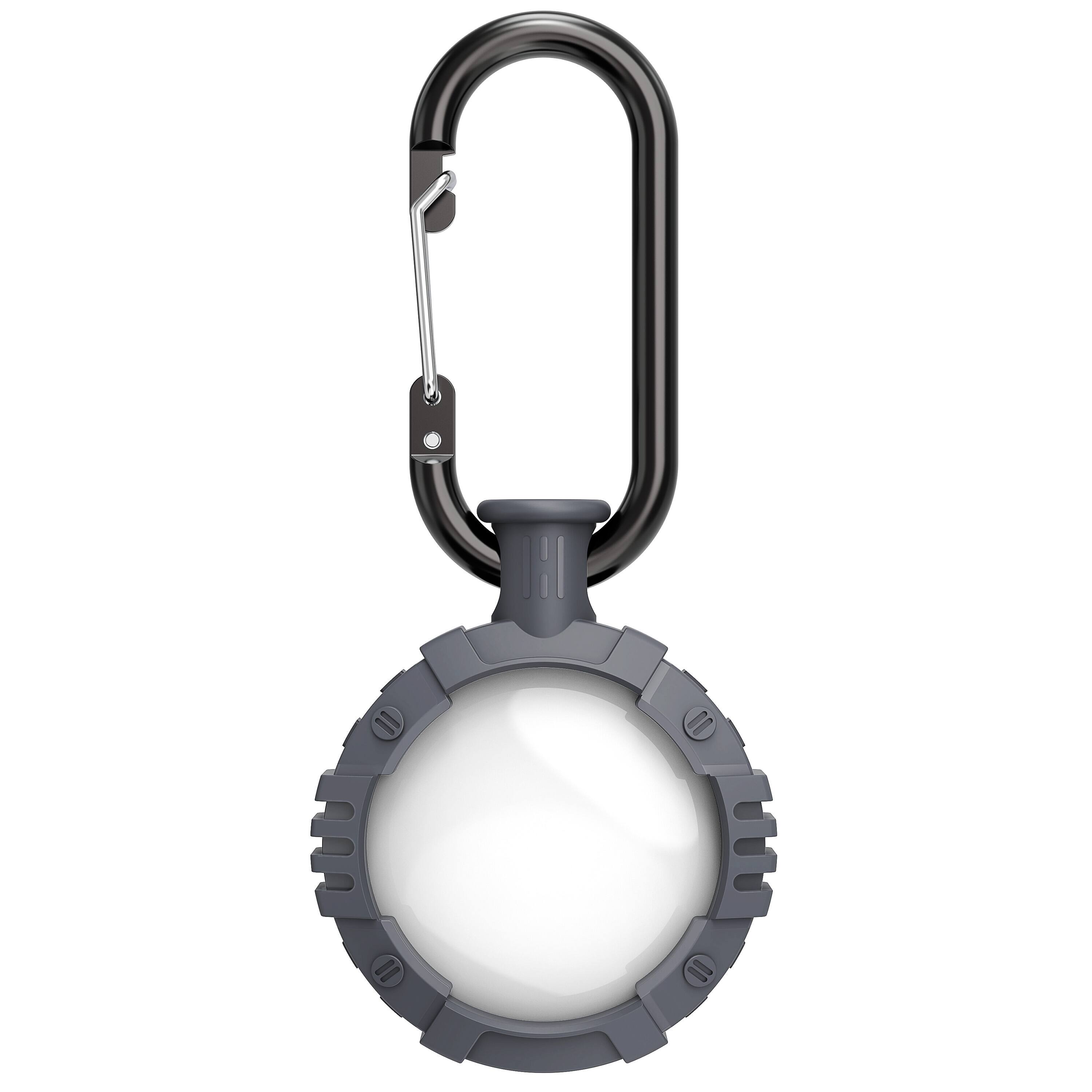 Alt View 1. Vena - For Apple AirTag Holder, AirTag Keychain Round TPU, AirTag Case Cover For Pet Dog Cat Collar Luggage , Gray - Gray.