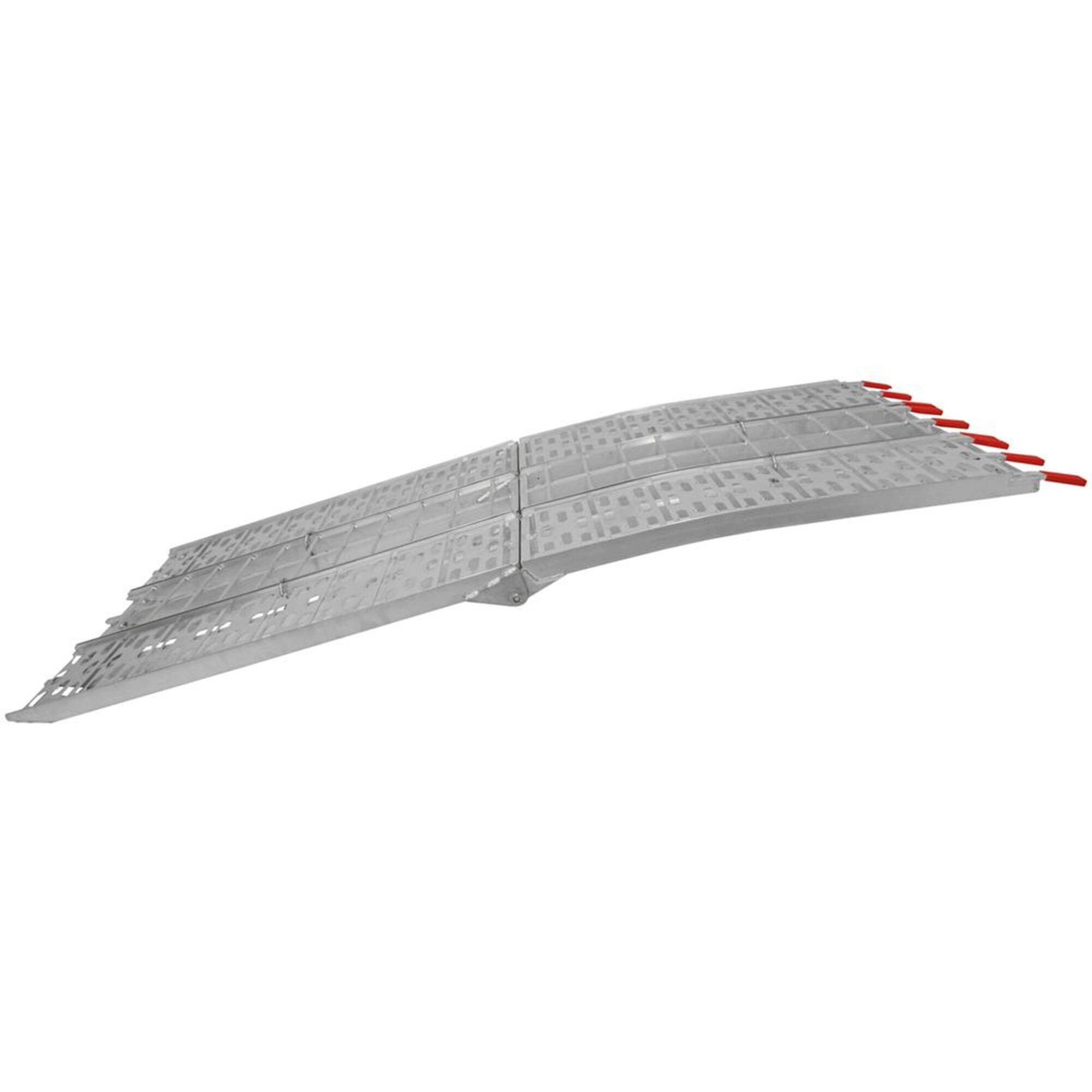 Alt View 6. Titan Ramps - Titan Ramps 7.5 Ft Solid Plate Motorcycle Loading Ramp, 1,000Lb Capacity, Silver.