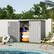 Left. Decksplore - Outdoor Vertical Storage Shed Outdoor Storage Cabinet Waterproof,Resin Sheds Outdoor Storage Clearance for Garden,Patio - Grey.