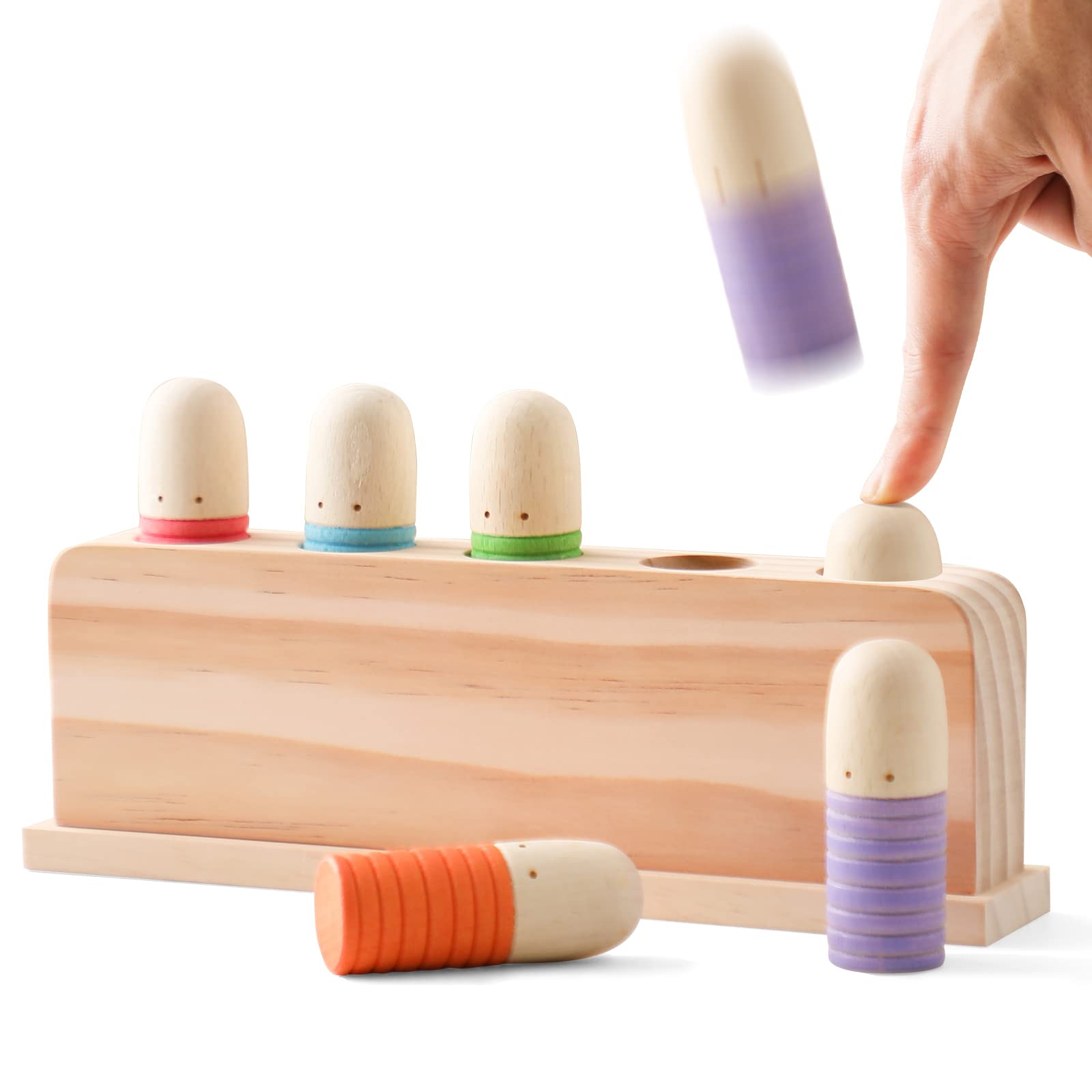 Stylel Star Pop Up Multicolor Puppets | Wooden Color Sorting Toys Stem ...