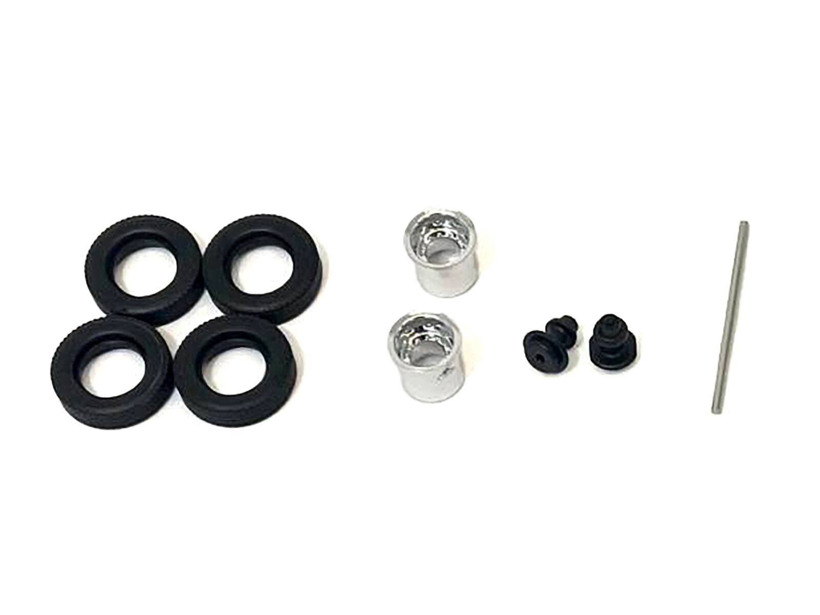 Angle. Promotex - Rear Hypoid Wheelset Chrome 1/87 (HO) Plastic Model by Promotex - Chrome.