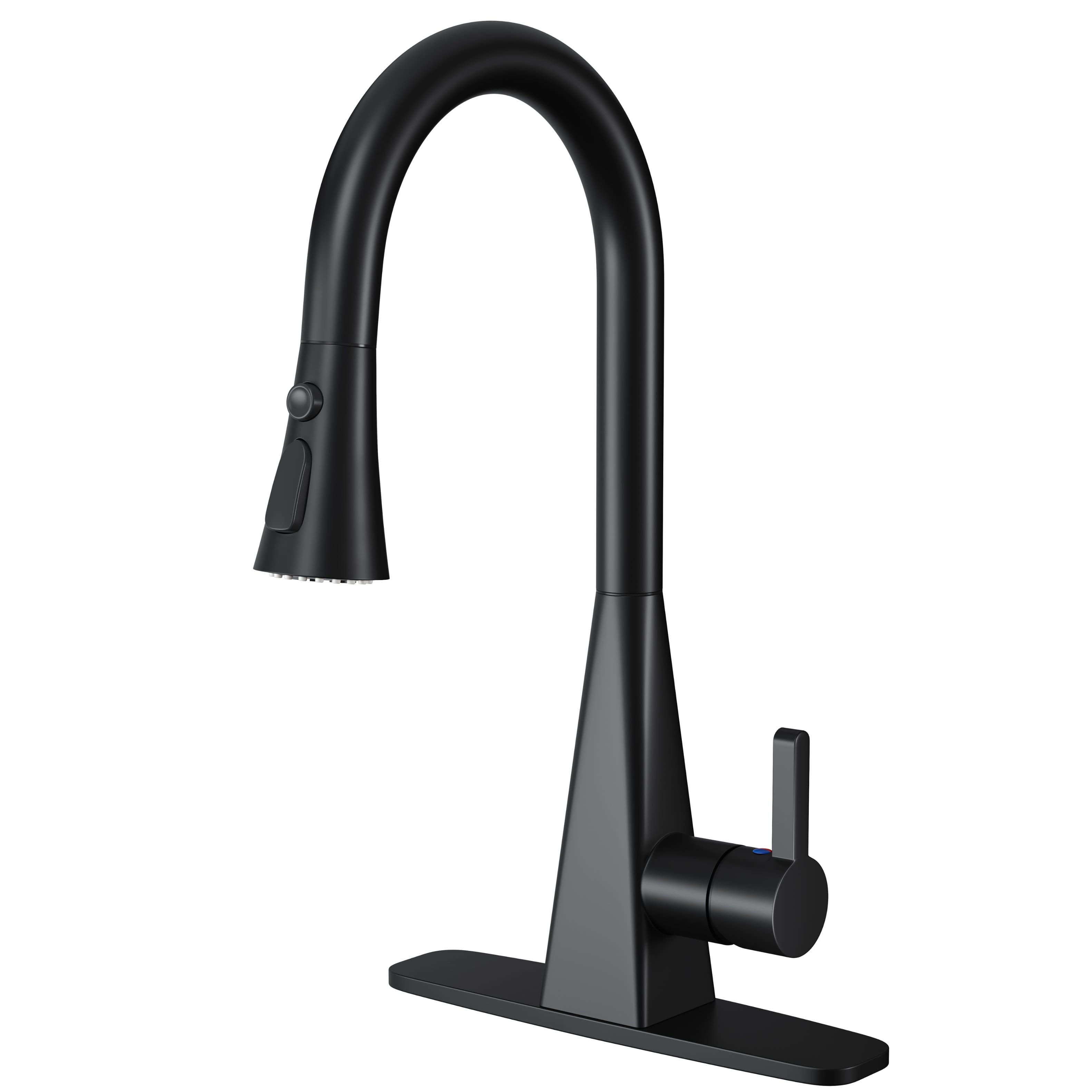 Dual-Sensor Touchless Pull-Down Kitchen Faucet with 3-Function Sprayer
