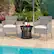 Back. Costway - Set of 2 Patio Rattan Arm Dining Chair Cushioned Sofa Furniture - Mix Gray + Off White.