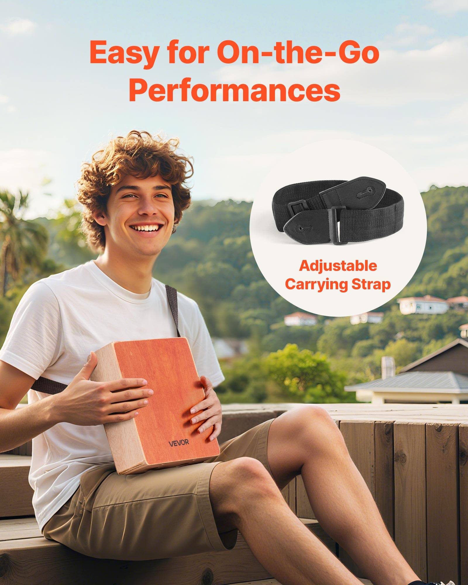 Easy for On-the-Go Performances

Adjustable Carrying Strap

VEVOR