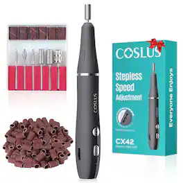 COSLUS - CX42 Cordless Nail Drill, Stepless Speed, Rechargeable, Home Salon