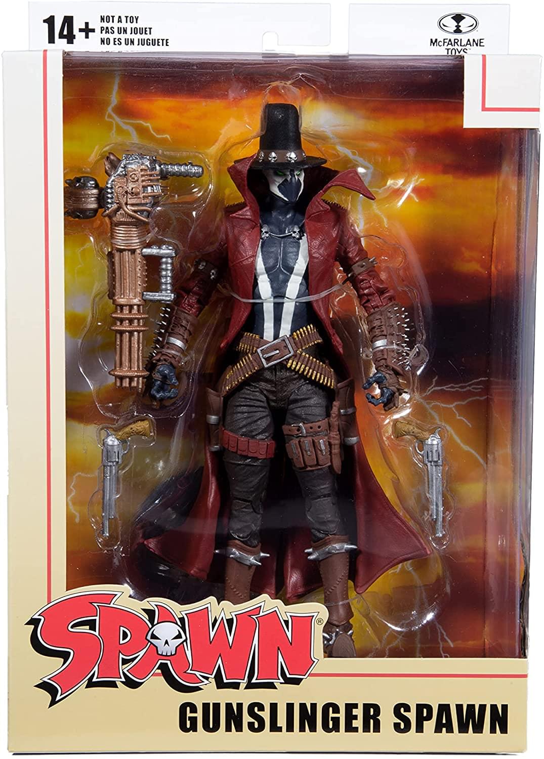 14+  
NOT A TOY  
PAS UN JOUET  
NO ES UN JUGUETE  

McFARLANE TOYS  

SPAWN  
GUNSLINGER SPAWN