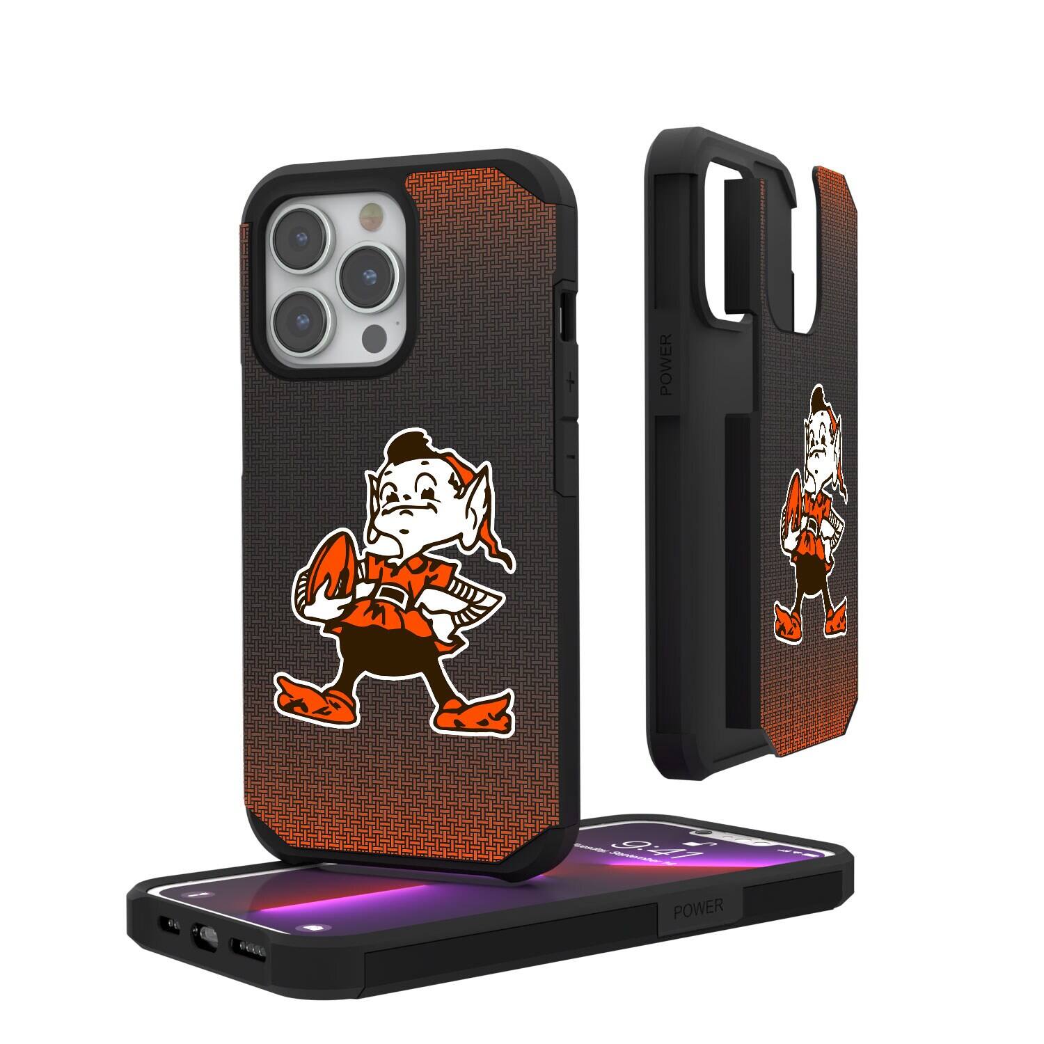 Keyscaper - NFL - Cleveland Browns Linen Logo iPhone Rugged Case - 16 Plus - Black price history on PriceWatchPro
