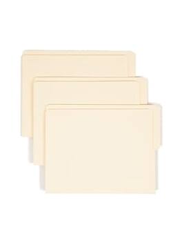 Smead - Recycled End Tab File Folder, Straight Cut, Letter Size, 100/Box - Manila
