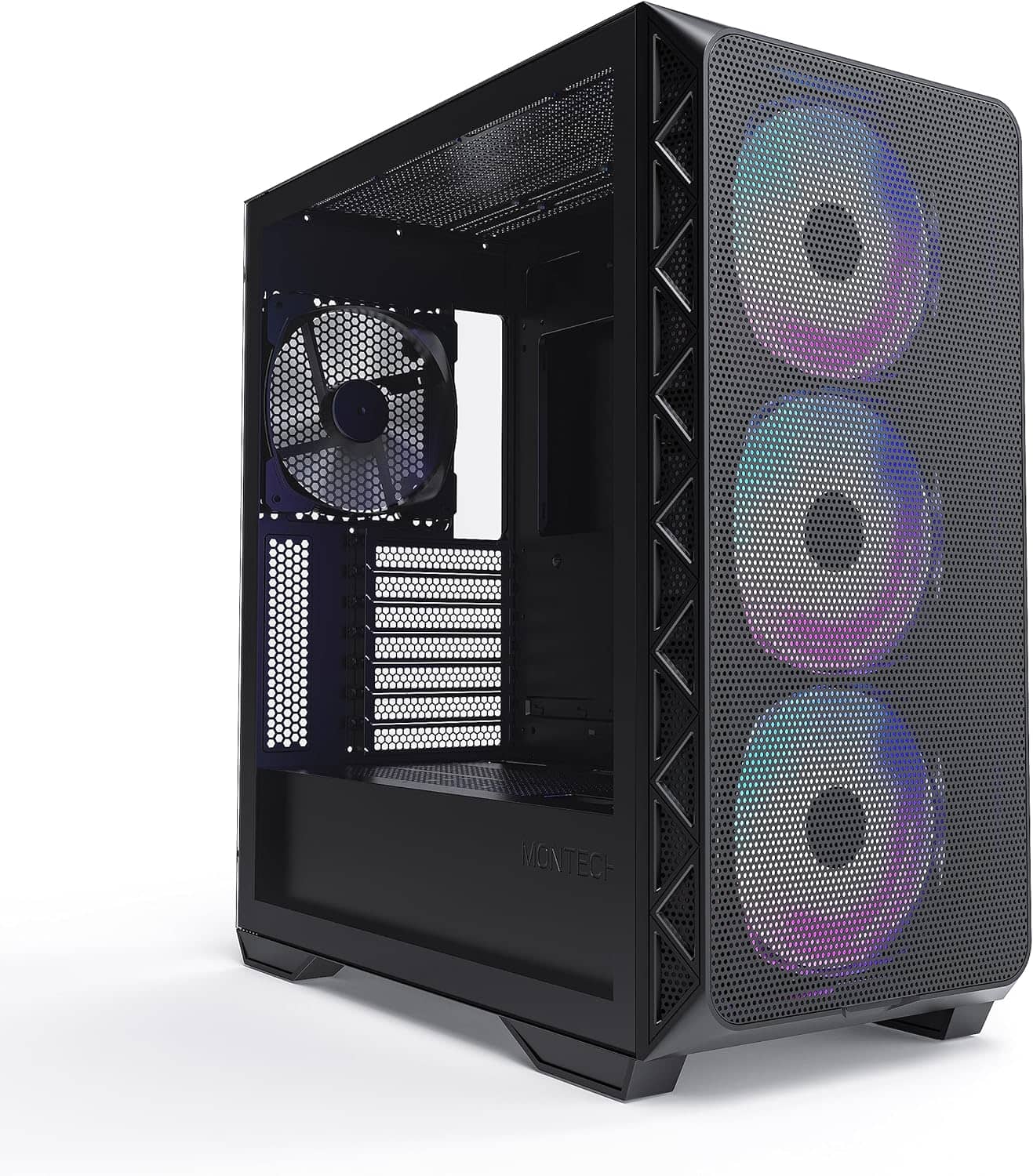 Lian Li - AIR 903 MAX Black, E-ATX Mid Tower Case, 3X 140mm ARGB PWM & 1x 140mm PWM Fans Pre-Installed, Tempered Glass Side Panel - Black