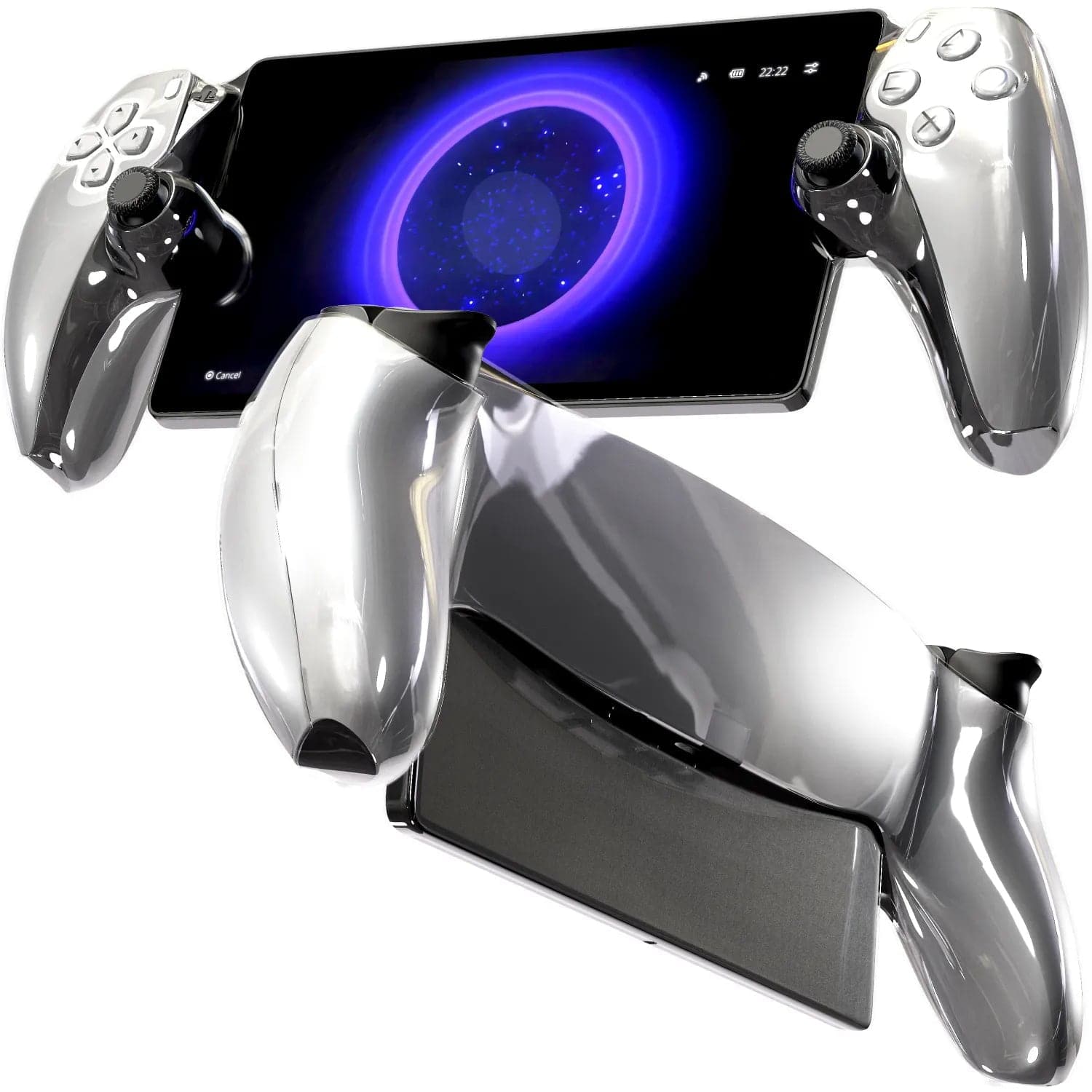 RomeTech - PS5 Portal Hard Case for PlayStation Portal 2023 - Slim and Rugged Cover Accessories for PS Portal - Clarity - Clear