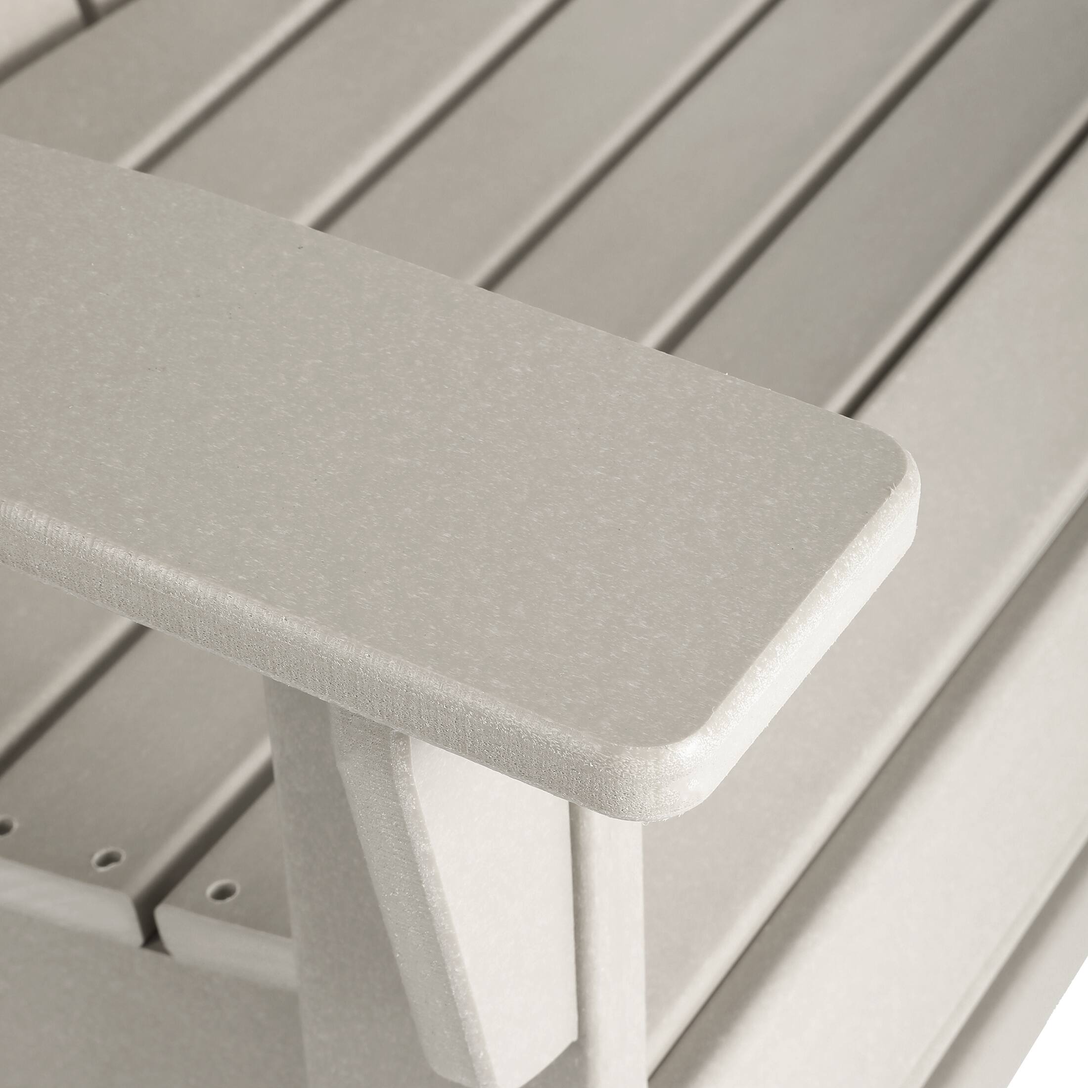 Alt View 5. WestinTrends - WestinTrends Ashore Outdoor Patio HDPE Plastic Modern Adirondack Dining Chair - Sand.