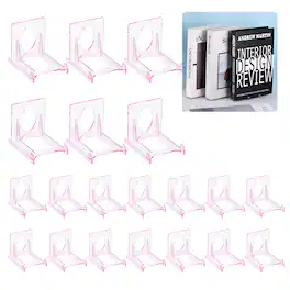 Unique Bargains - 20pcs Book Display Stands, 2" Adjustable Display Holder Mini Clear Easel Collector Stand for Comics, Magazines, DVDs