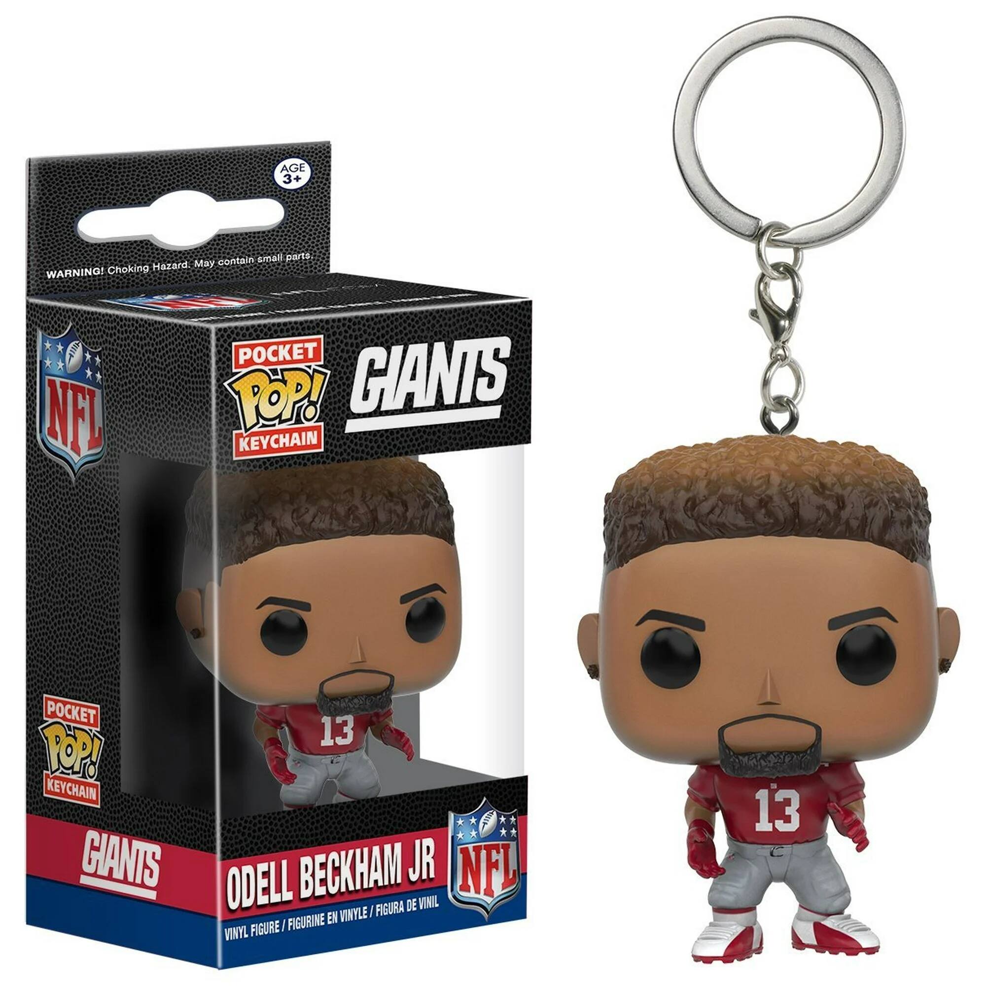 AGE 3+  
WARNING! Choking Hazard. May contain small parts.  
POCKET POP! KEYCHAIN  
GIANTS  
NFL  
ODELL BECKHAM JR  
VINYL FIGURE / FIGURINE EN VINYLE / FIGURA DE VINIL