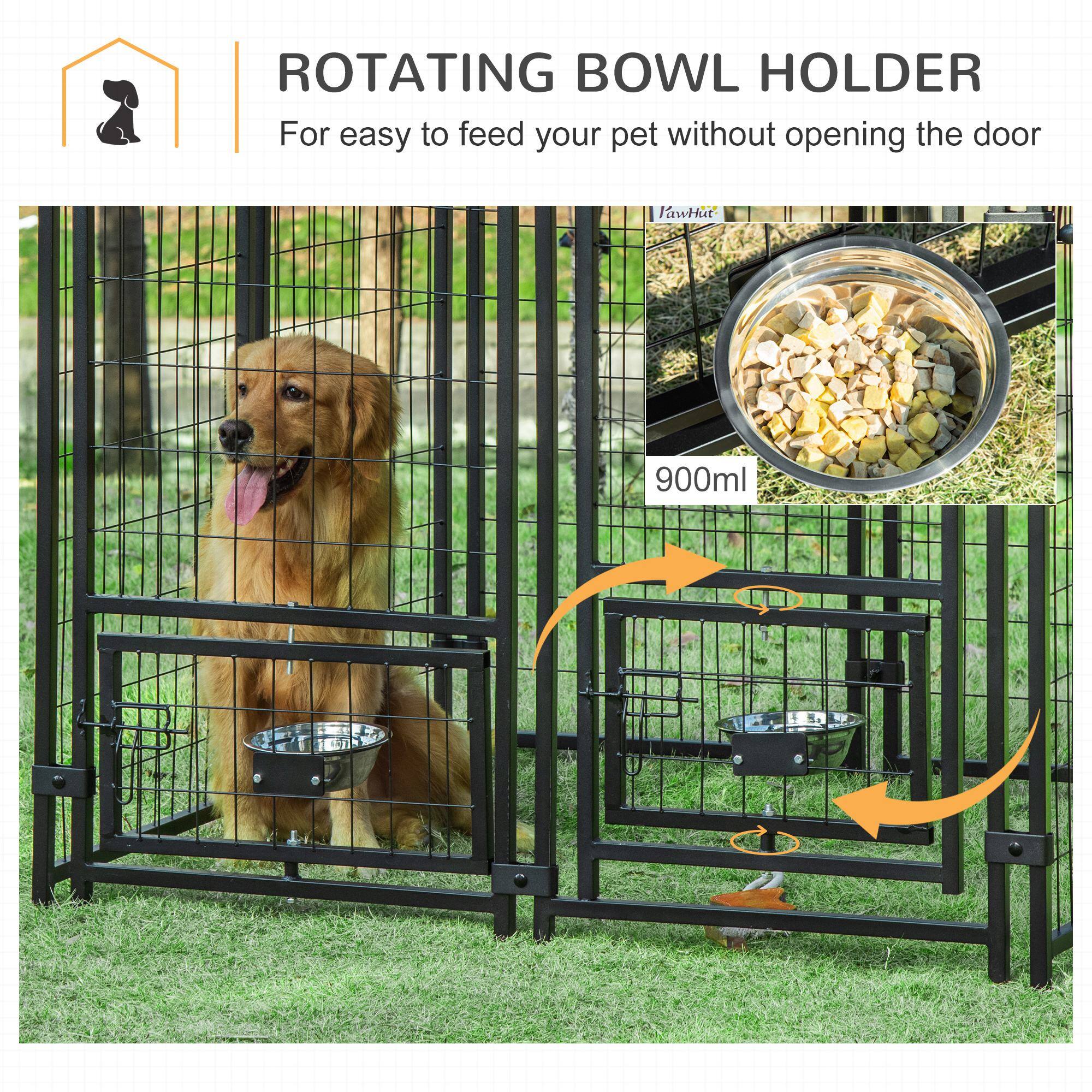 ROTATING BOWL HOLDER  
For easy to feed your pet without opening the door  

900ml