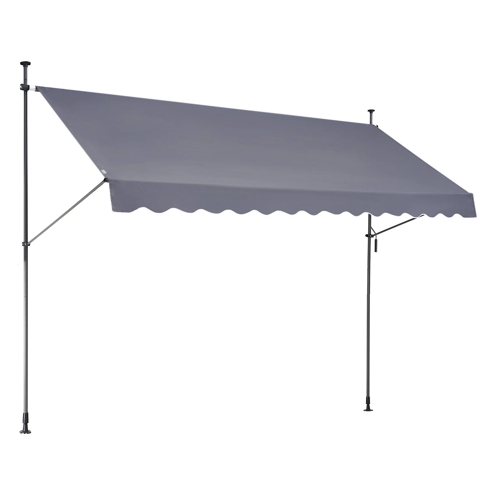 Alt View 5. VEVOR - 138 x 47" Patio Awning Retractable,Awning Sunshade Shelter with Manual Crank Handle, Outdoor Patio Canopy Sunsetter Deck - Gray.