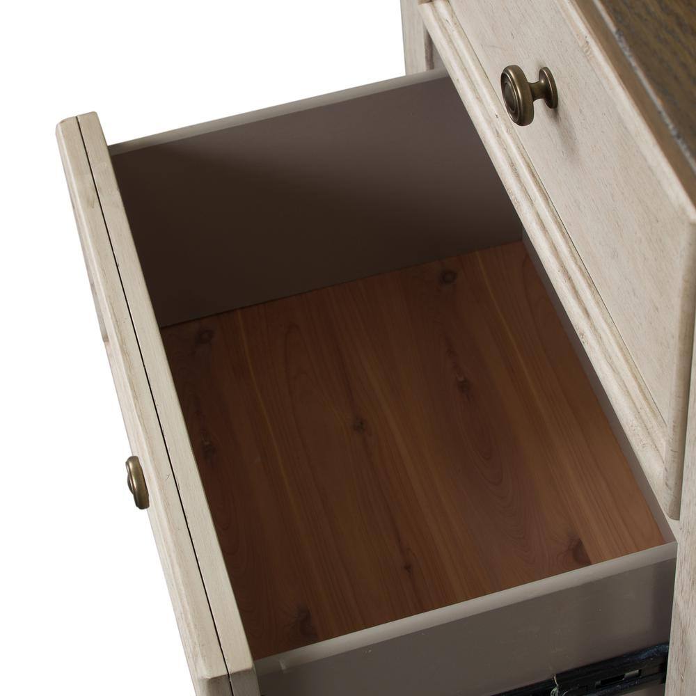 Alt View 3. Liberty Furniture Industries - 2 Drawer Night Stand w/ Charging Station - White.