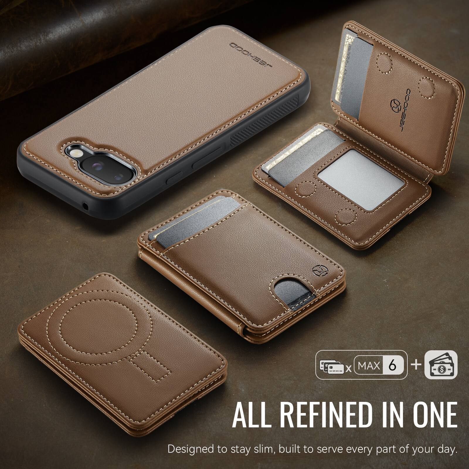 Dteck Magnetic Case For Google Pixel 10a Detachable Wallet Card