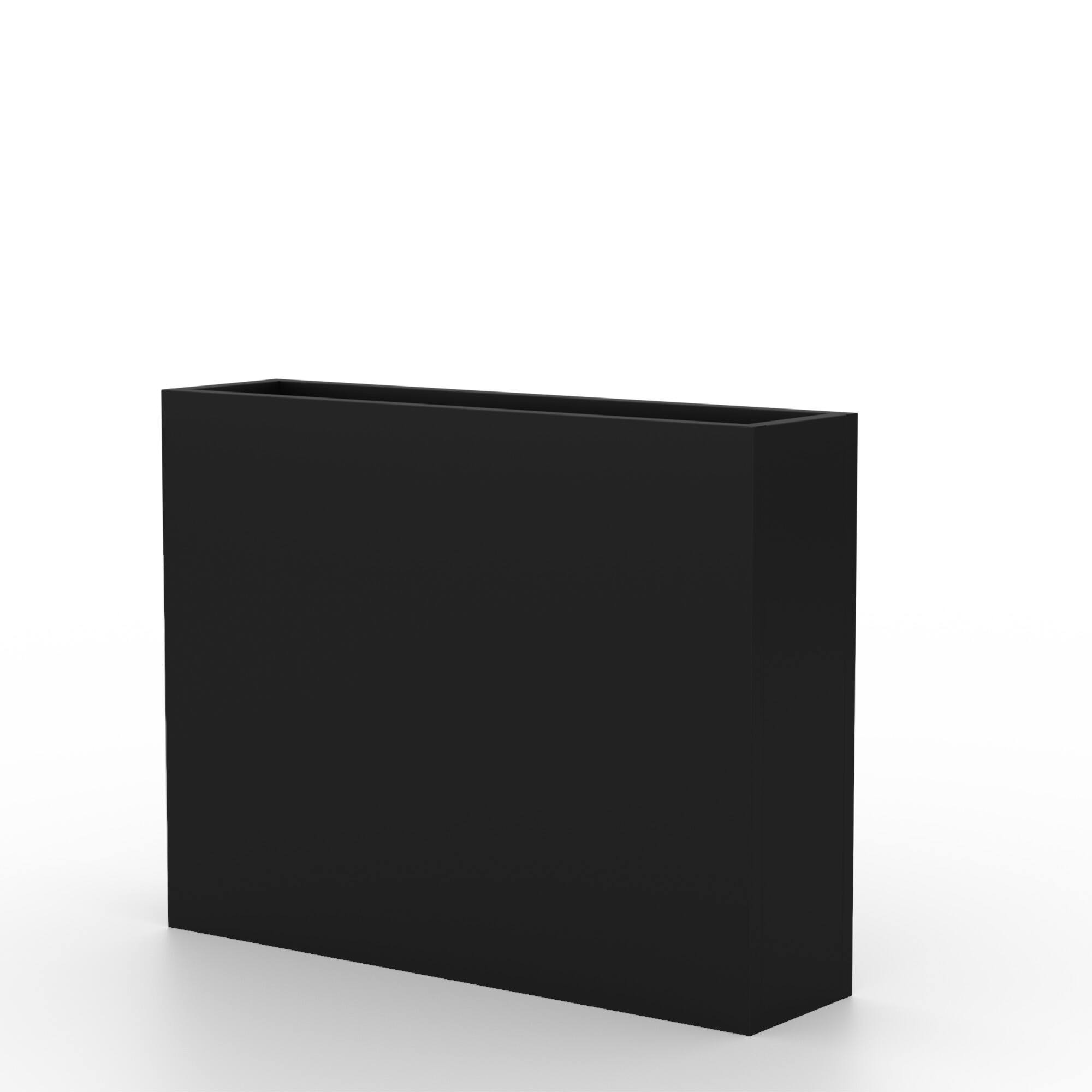 Angle. PexFix - 27.9 in. H Outdoor Metal Rectangular Planter Box with Drainage – Garden Raised Bed for Flowers on Patio, Deck, Balcony - Black.