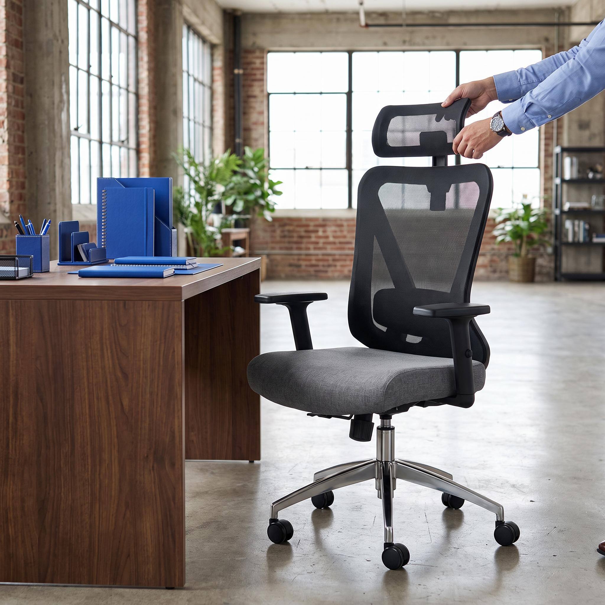 Alt View 7. Forest'nSky - Black High Back Executive Sport Race Office Chair with Flip-Up Arms - Black.