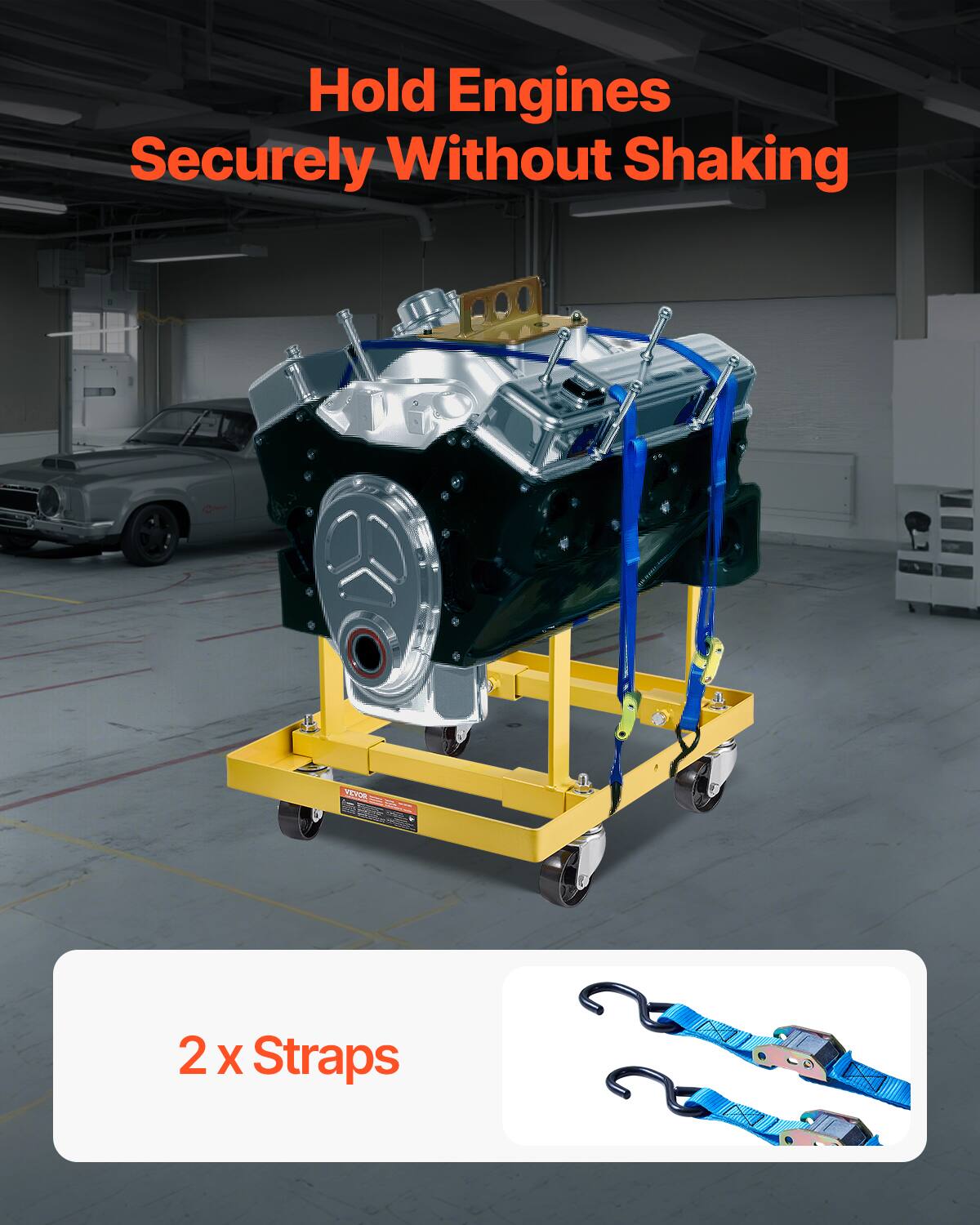 Hold Engines Securely Without Shaking

2 x Straps