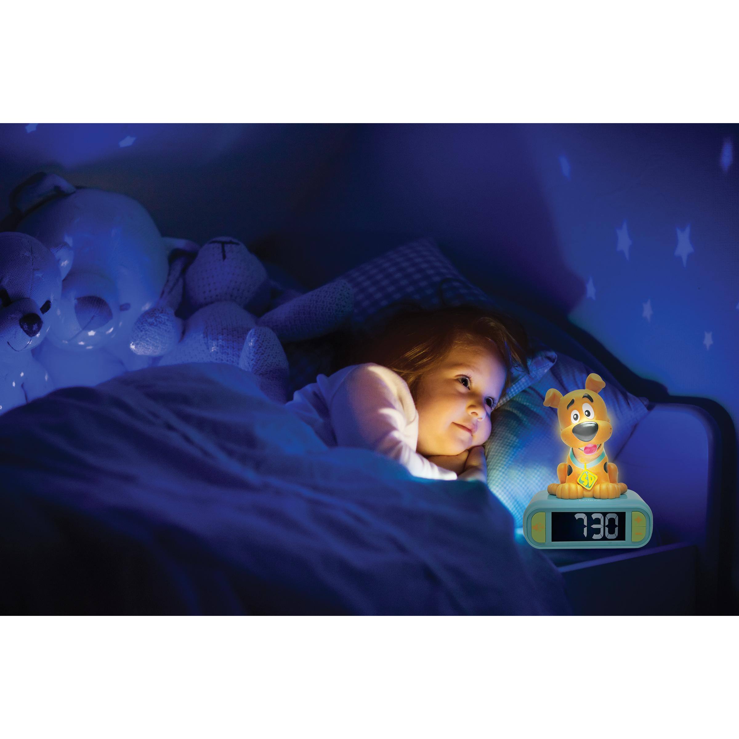 Alt View 6. Lexibook - Scooby-Doo Digital Alarm Clock with 3D Night Light & Sound Effects - BLUE.