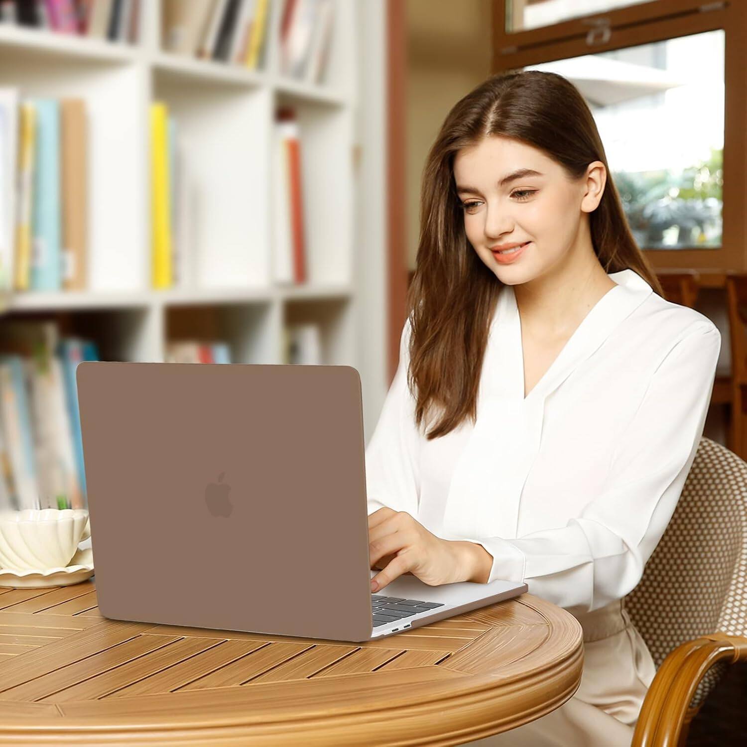 Alt View 2. mosiso - MacBook Pro 13" hard shell case with keyboard skins, screen protector and storage bag - Caramel Brown.