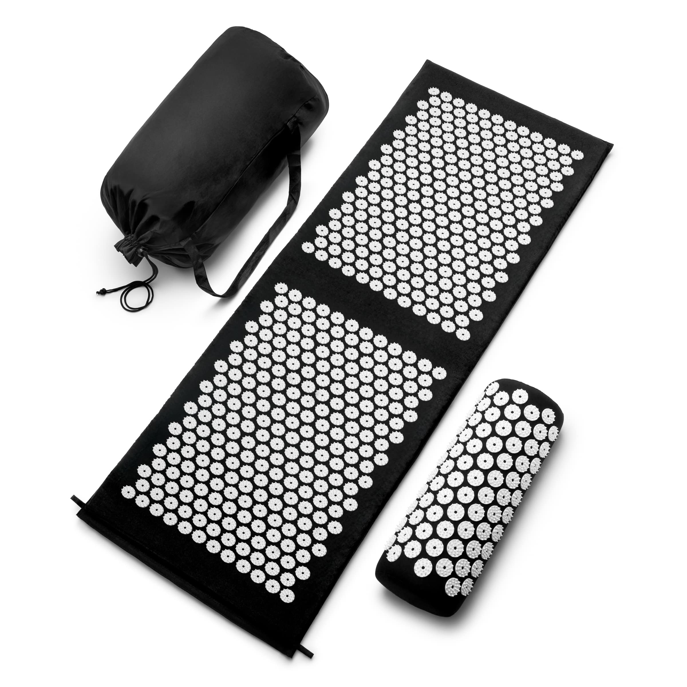 Sorbus - Sivan Acupressure Mat and Pillow Set for Stress, Back & Neck Pain, Acupuncture, Muscle Relaxation, Sciatica, Meditation - Black white price history on PriceWatchPro