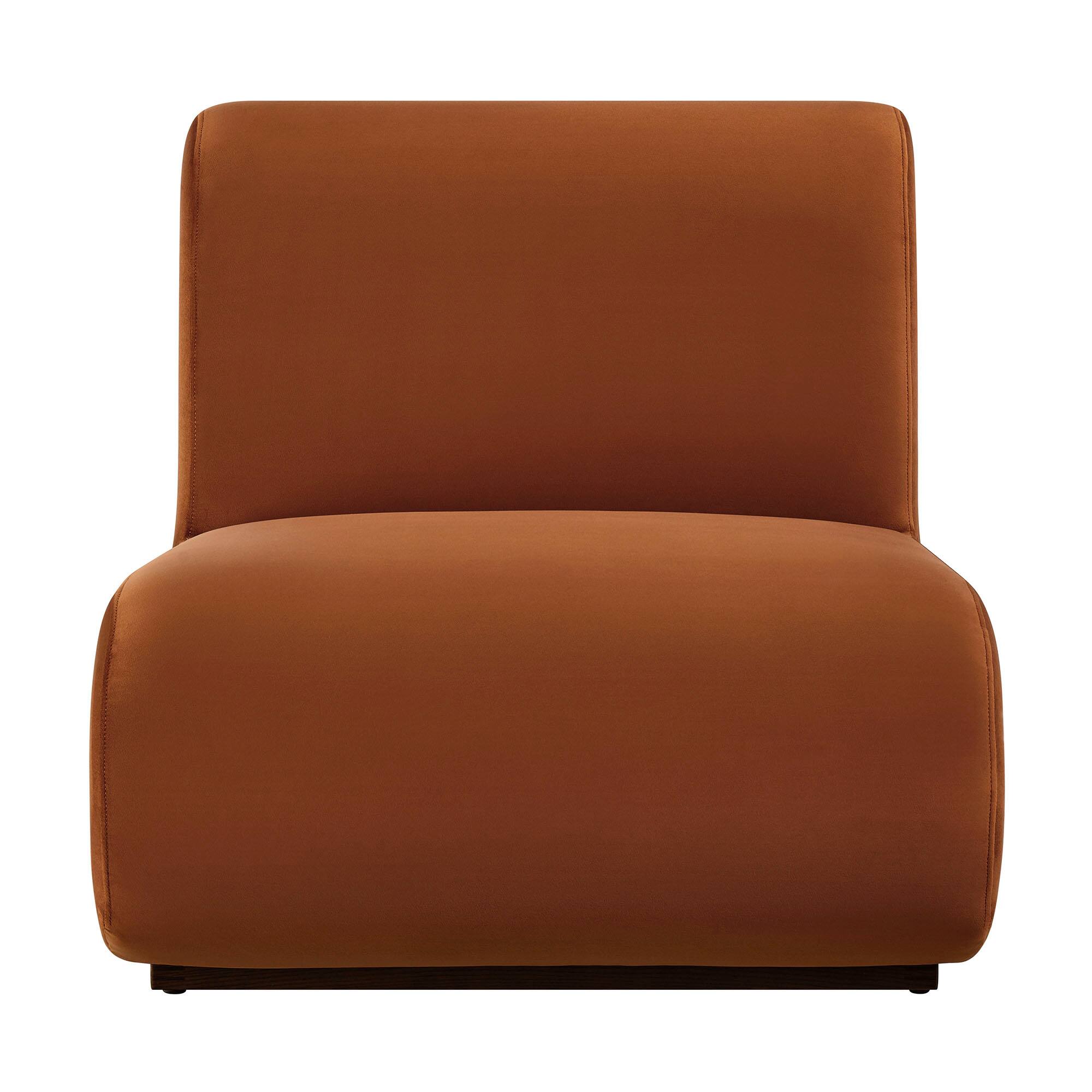 Alt View 4. Modway - Denby Performance Velvet Accent Chair by Modway - Rust.