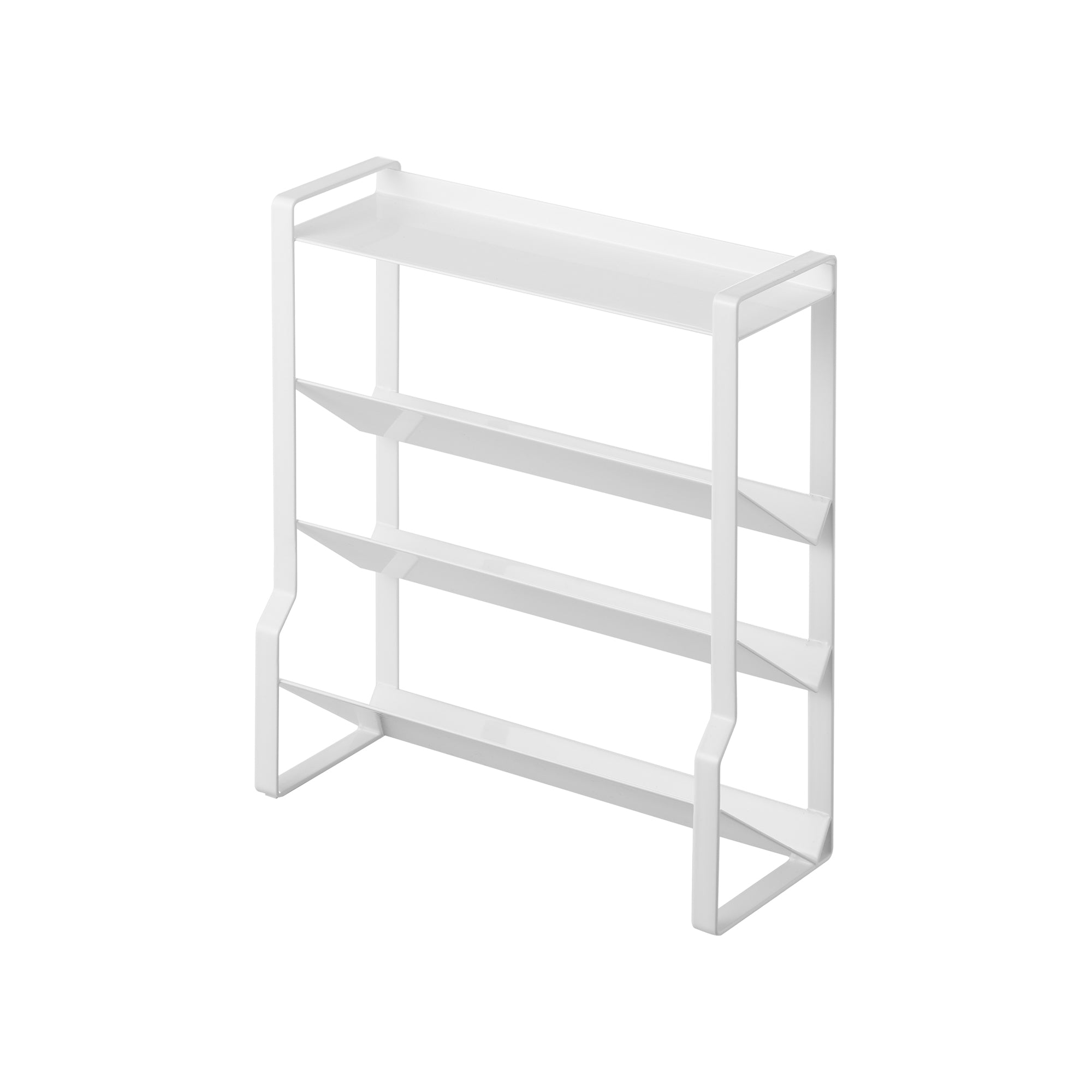 Alt View 5. Yamazaki Home - Four-Tier Slim Spice Rack - Steel - White.