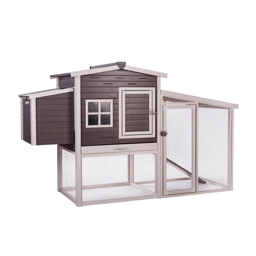 New Age Pet - ECOFLEX Hampton Chicken Barn and Pen in Grey - Gray