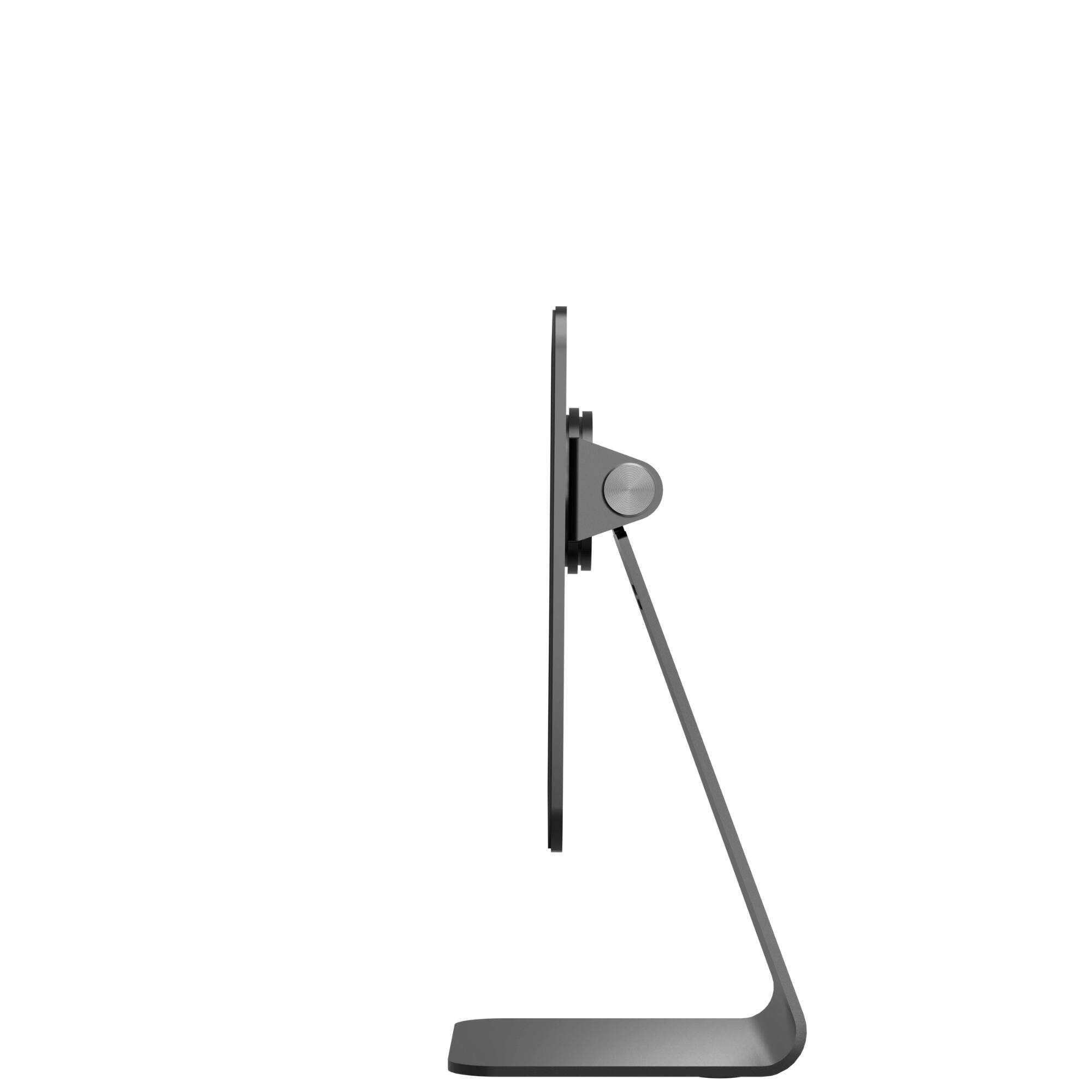 Left. Cygnett - MagStand for iPad 12.9" with a Soft Silicon Face for iPad Attachment - Grey.
