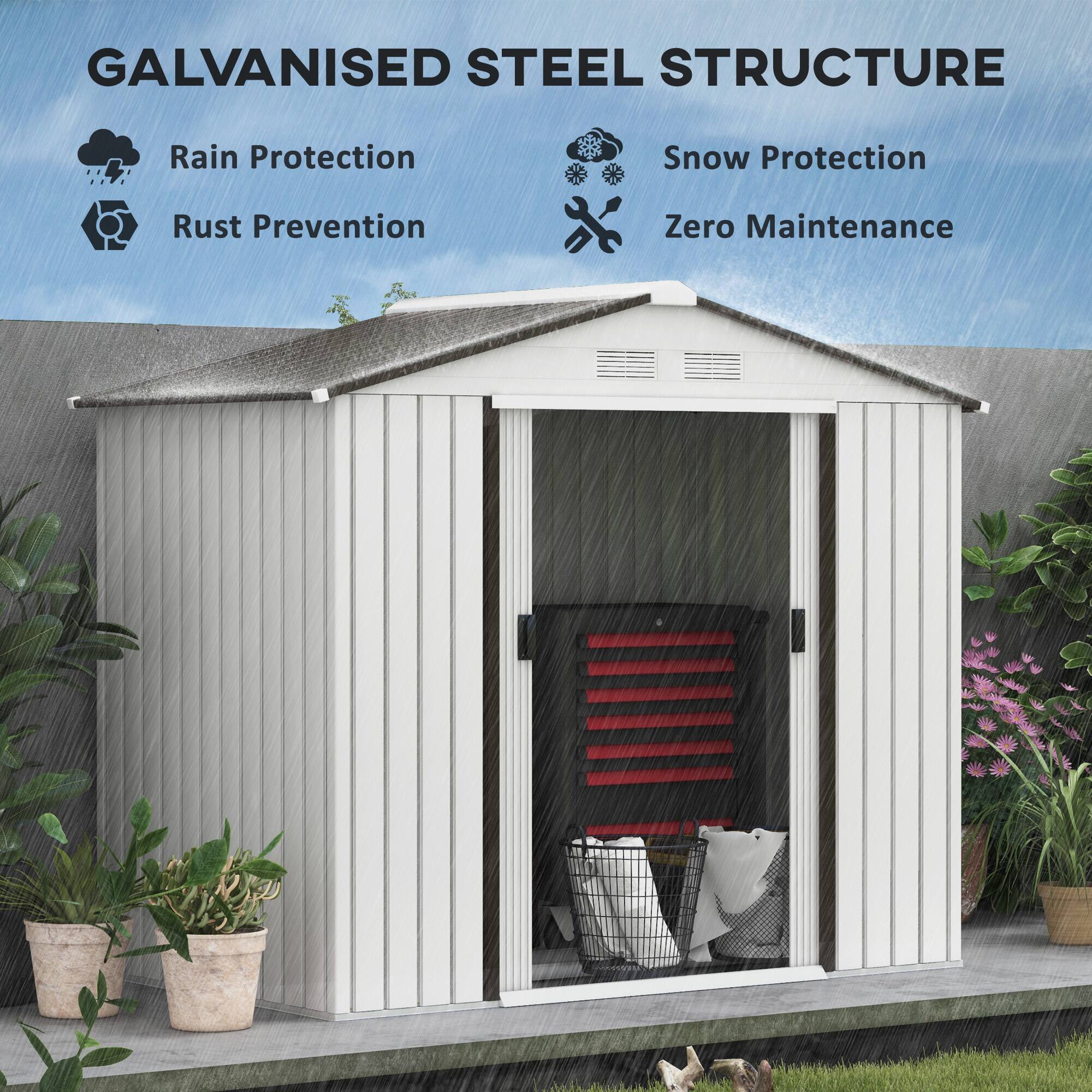 Galvanised Steel Structure: Rain Protection, Snow Protection, Rust Prevention, Zero Maintenance