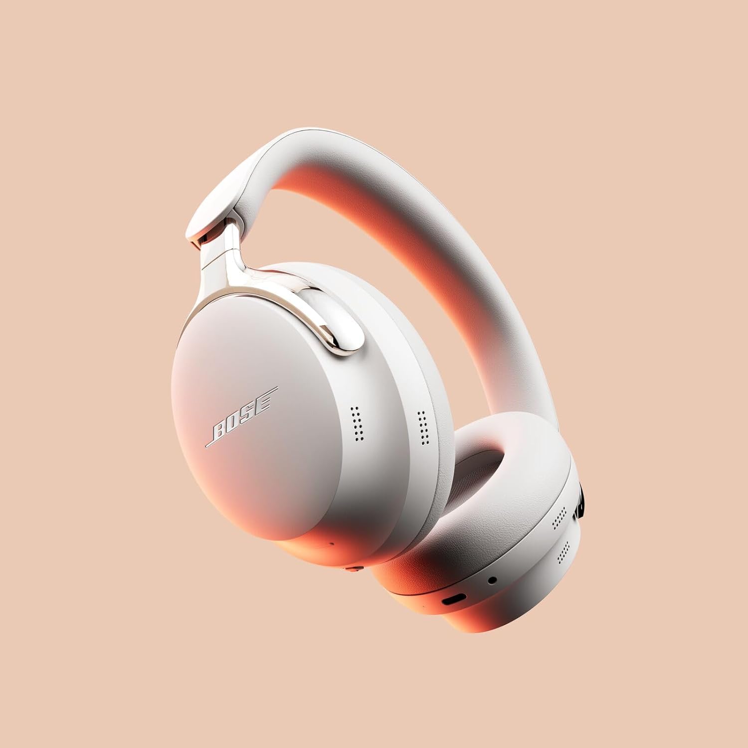 Alt View 3. Bose - Bose QuietComfort Ultra Bluetooth Headphones (2nd Gen) Bundle with Fast Charger, Noise Cancelling (White Smoke).