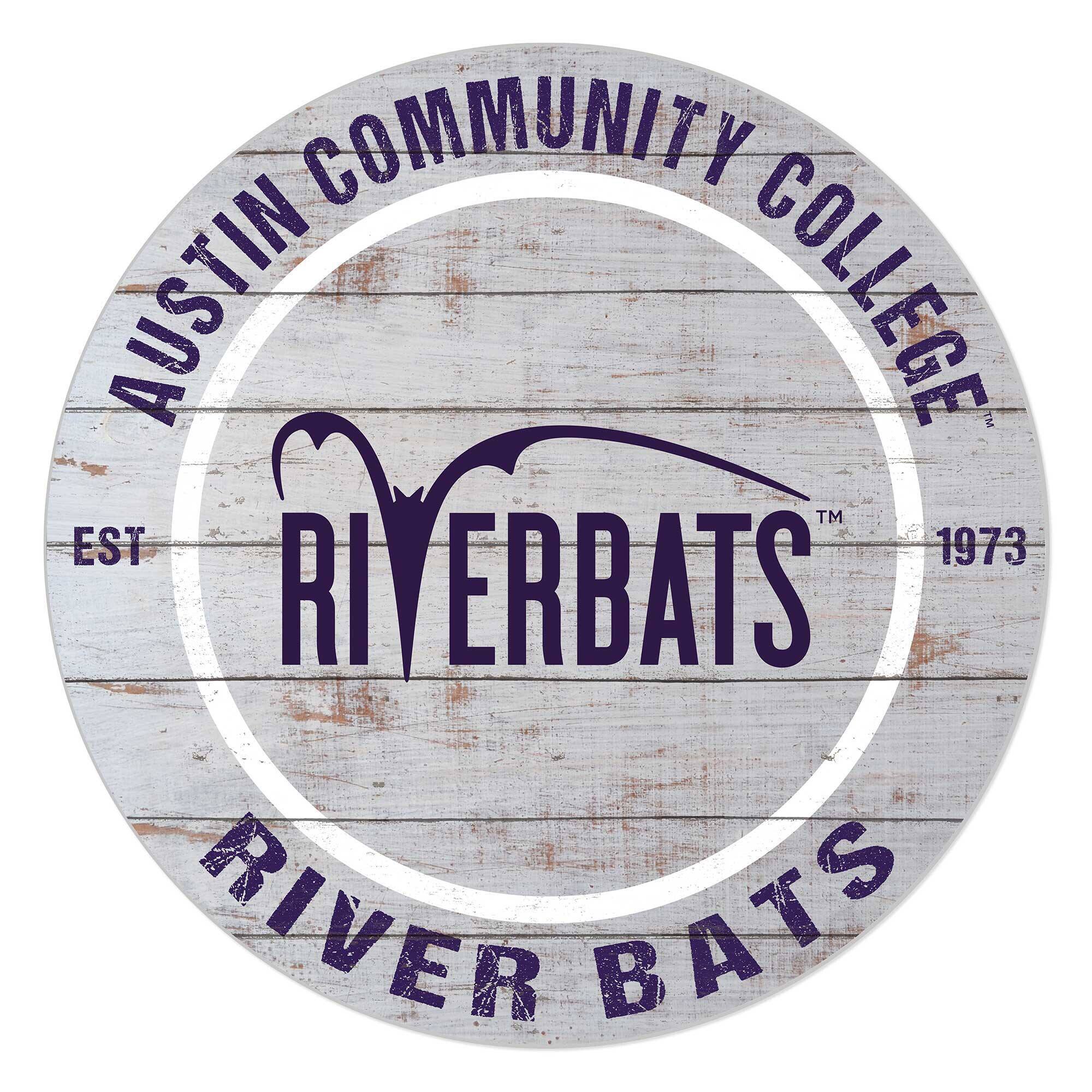 Austin Community College 20'' x 20'' Indoor/Outdoor Weathered Circle Sign