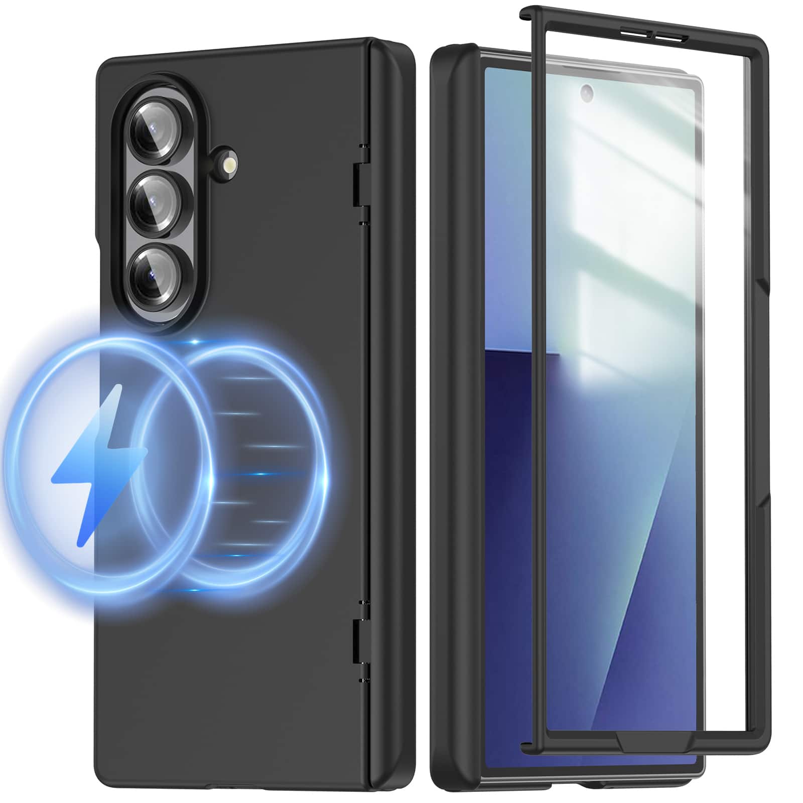 Dteck - Magnetic for Samsung Galaxy Z Fold8 Ultra Case with Screen Protector,Compatible with MagSafe,Full Body Hinge Protection - Black price history on PriceWatchPro