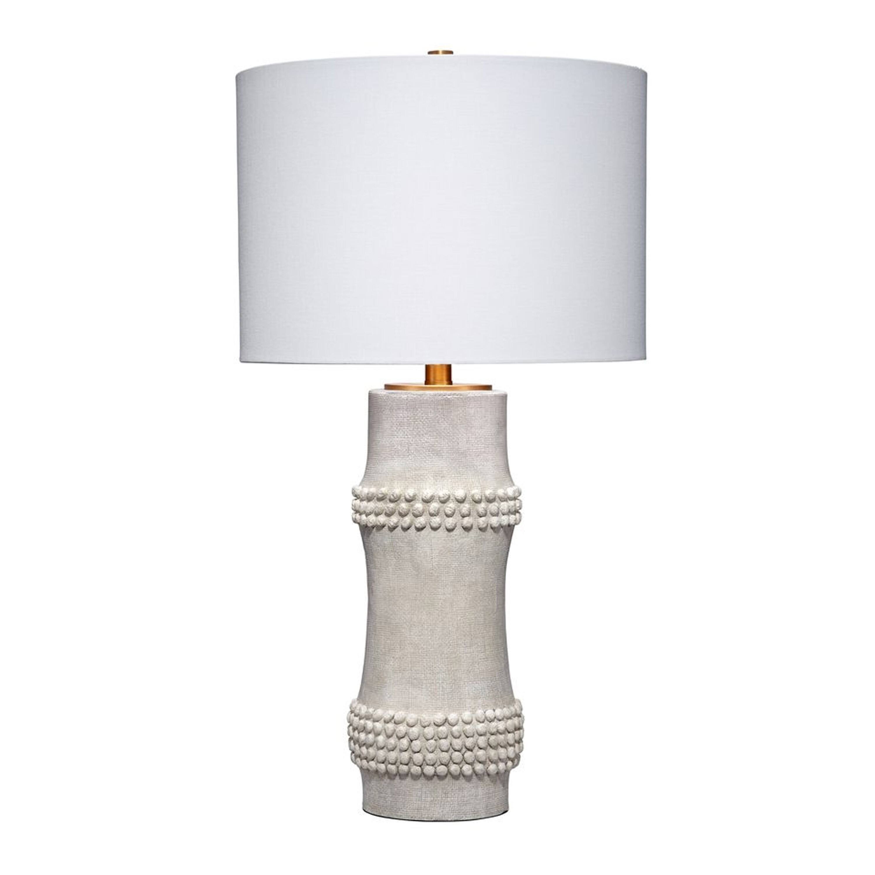Manhattan Lane Lemy 28 Inch Table Lamp, Round Linen Drum Shade, Dotted ...